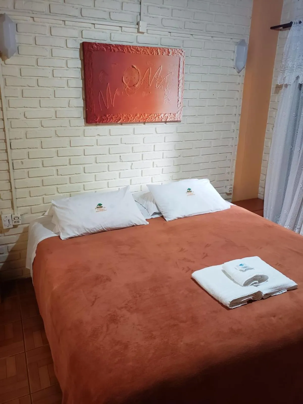 Bed in Pousada da Chacara