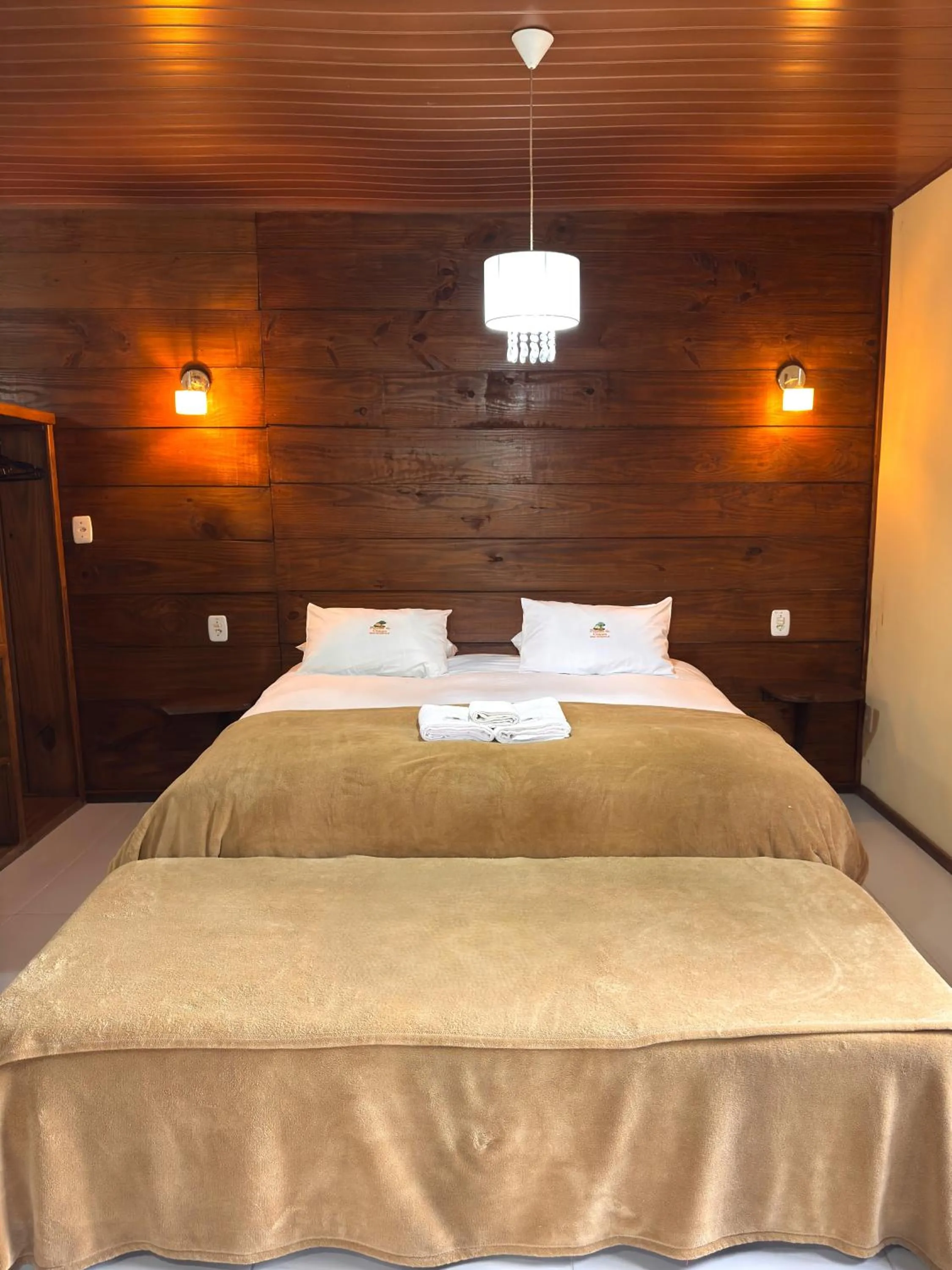 Bed in Pousada da Chacara