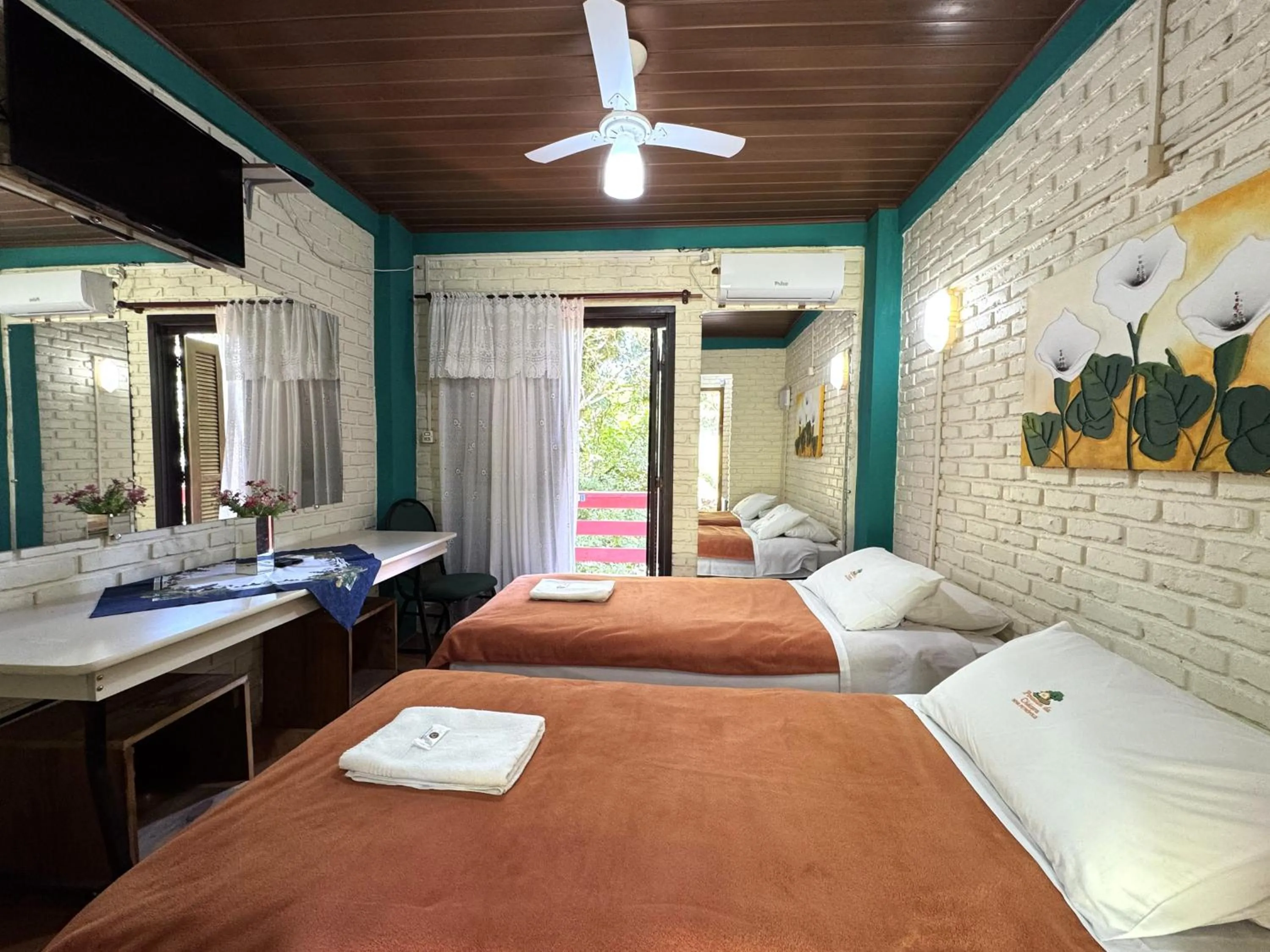 Bed in Pousada da Chacara