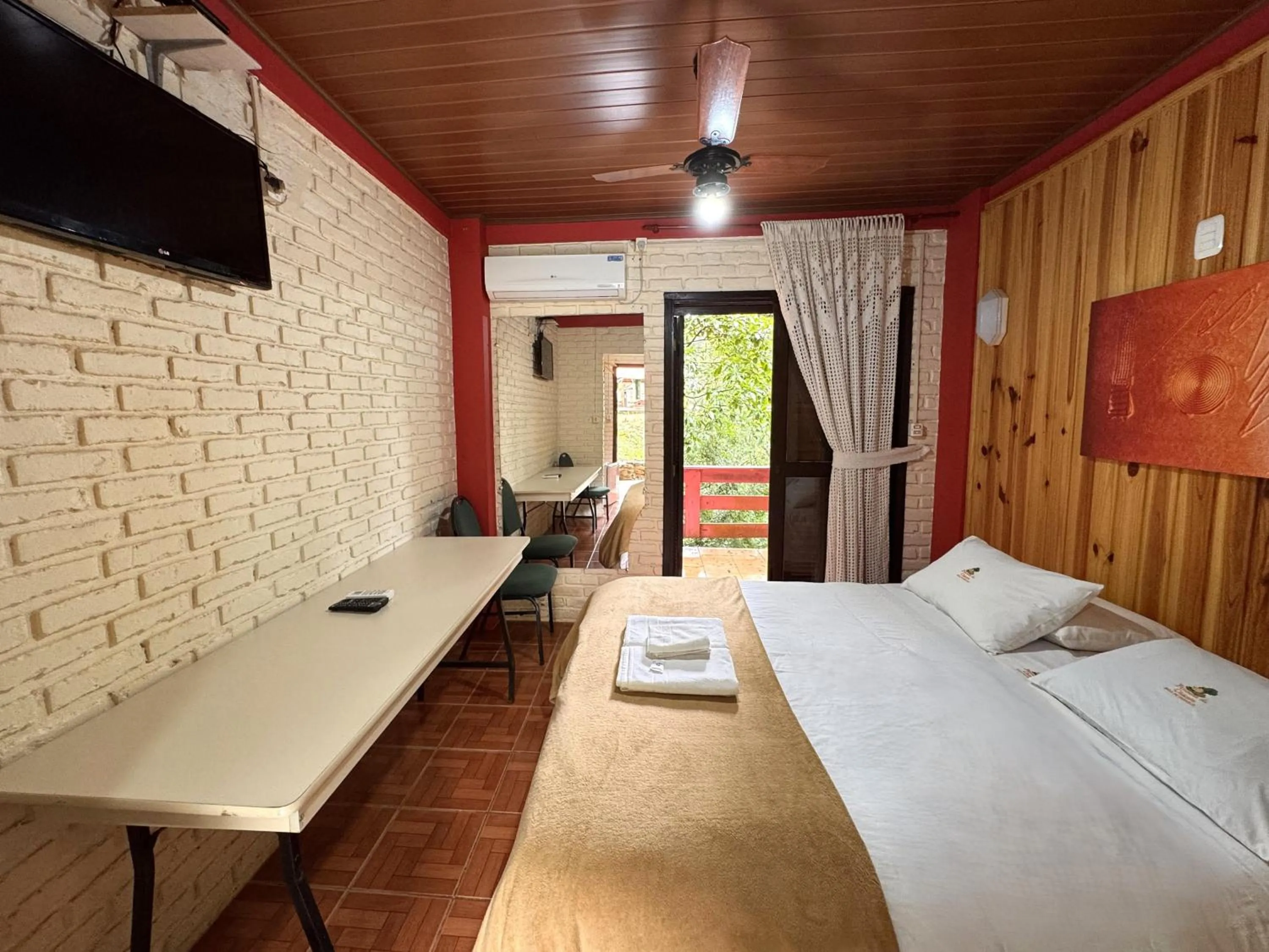 Bed in Pousada da Chacara