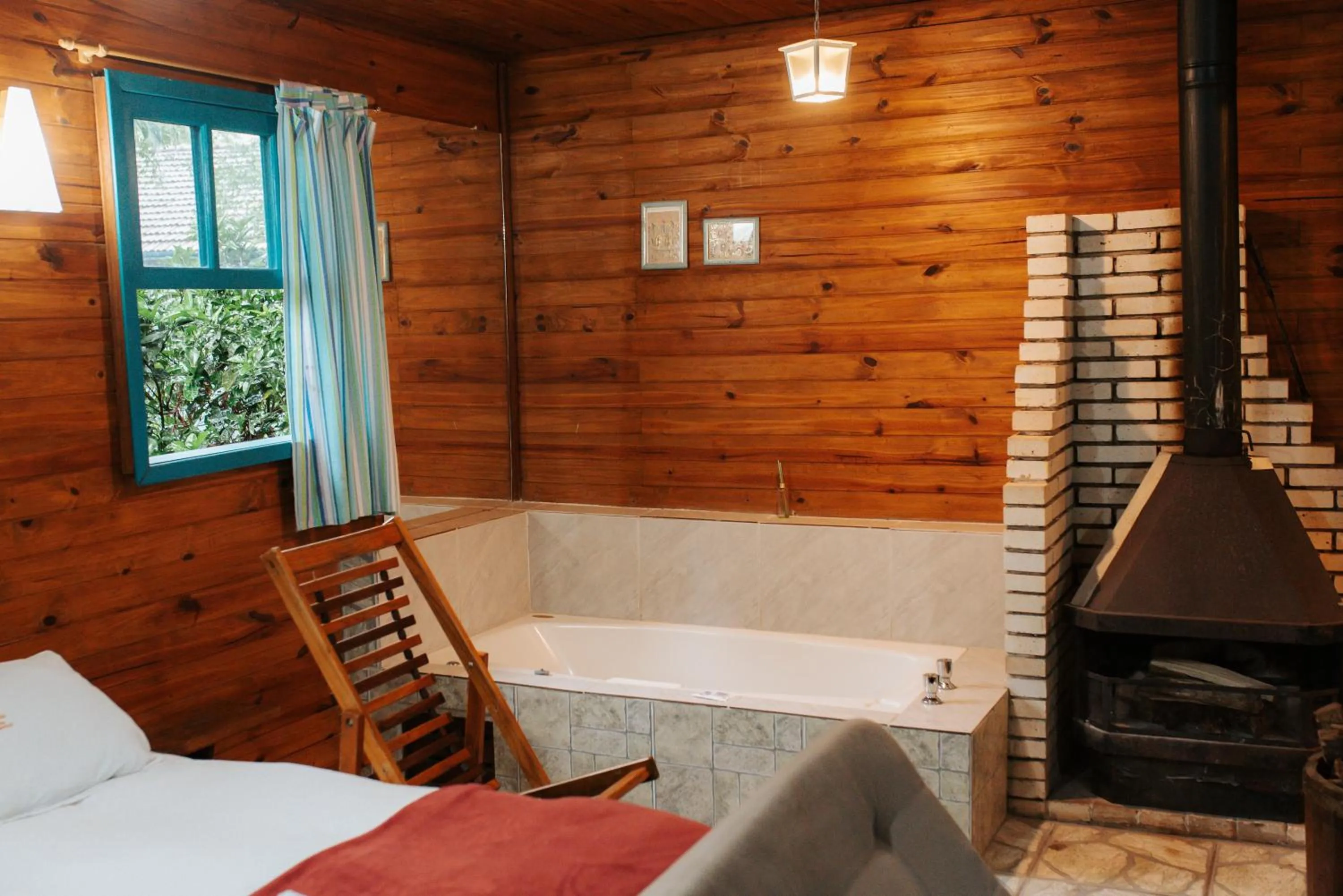 Bed in Pousada da Chacara