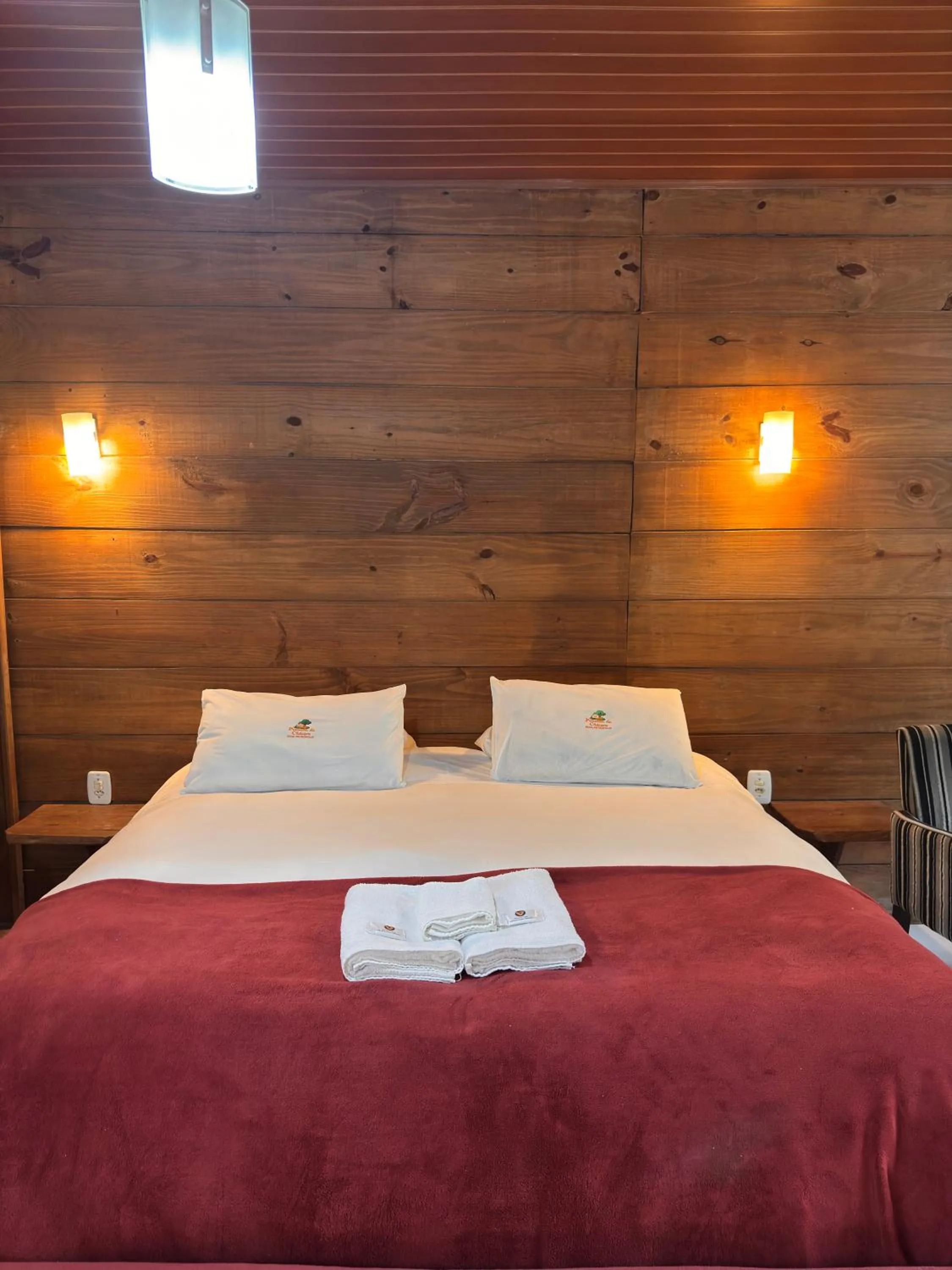 Bed in Pousada da Chacara