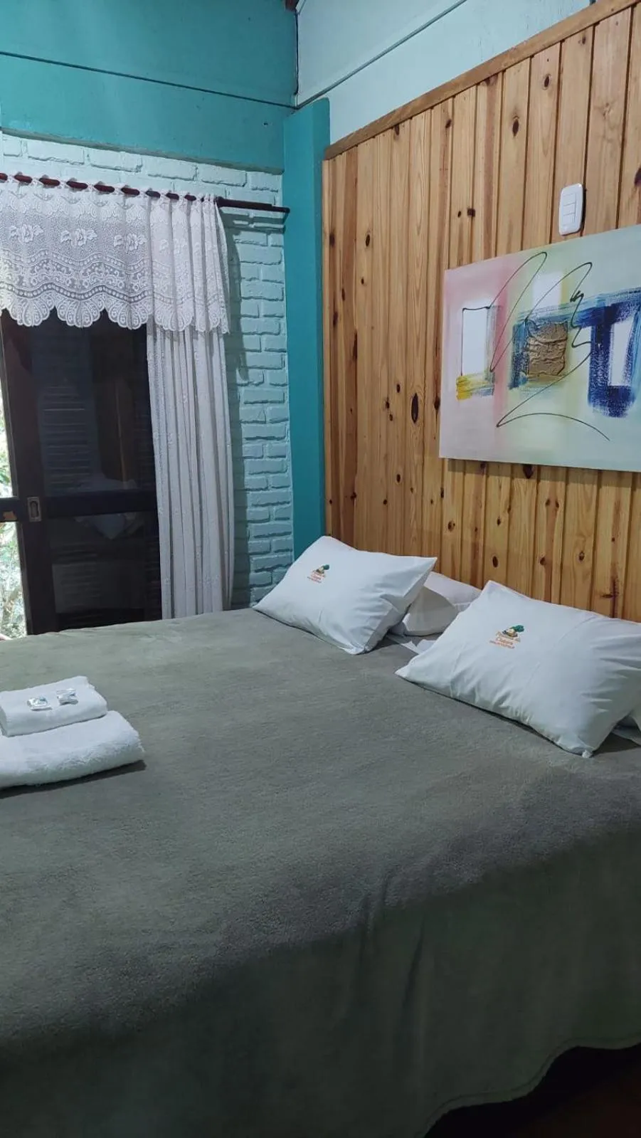 Bed in Pousada da Chacara