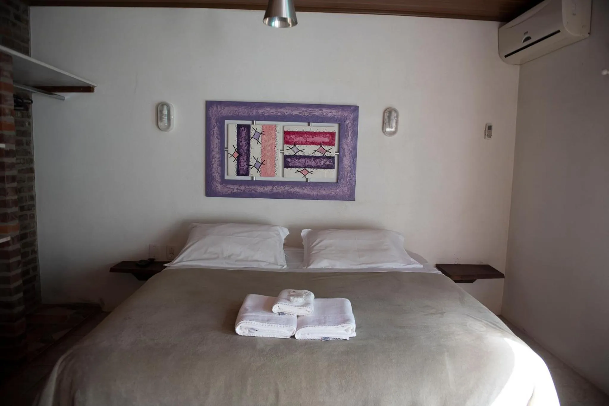 Bed in Pousada da Chacara