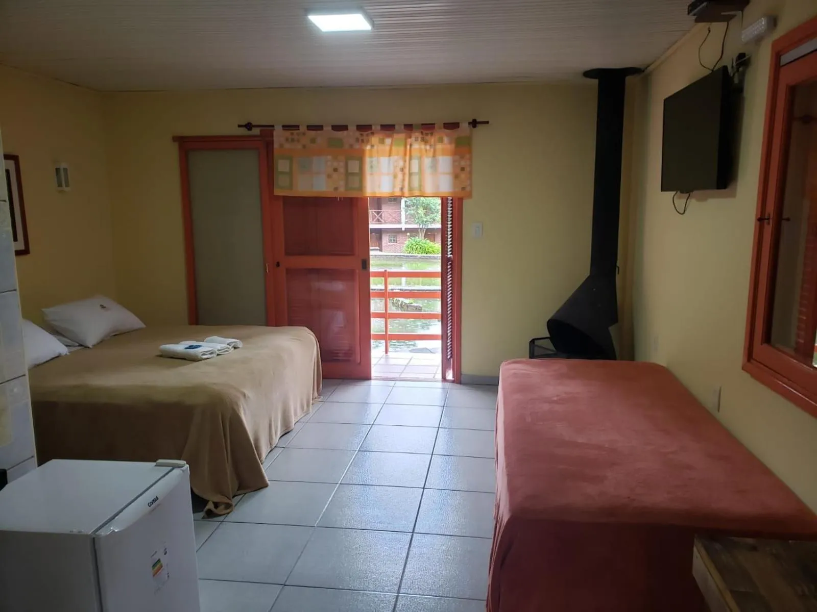 Bed in Pousada da Chacara