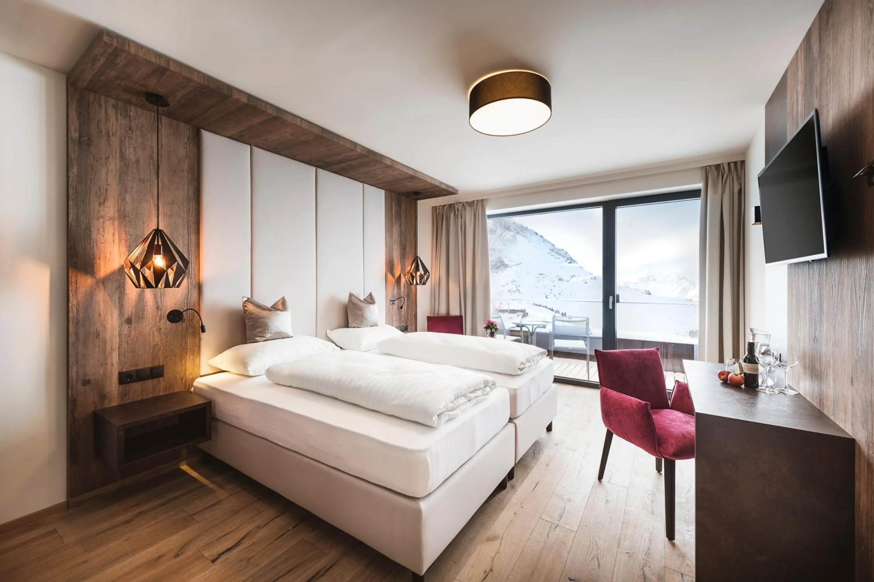 Balcony/Terrace, Bed in Mooshaus Winterresort