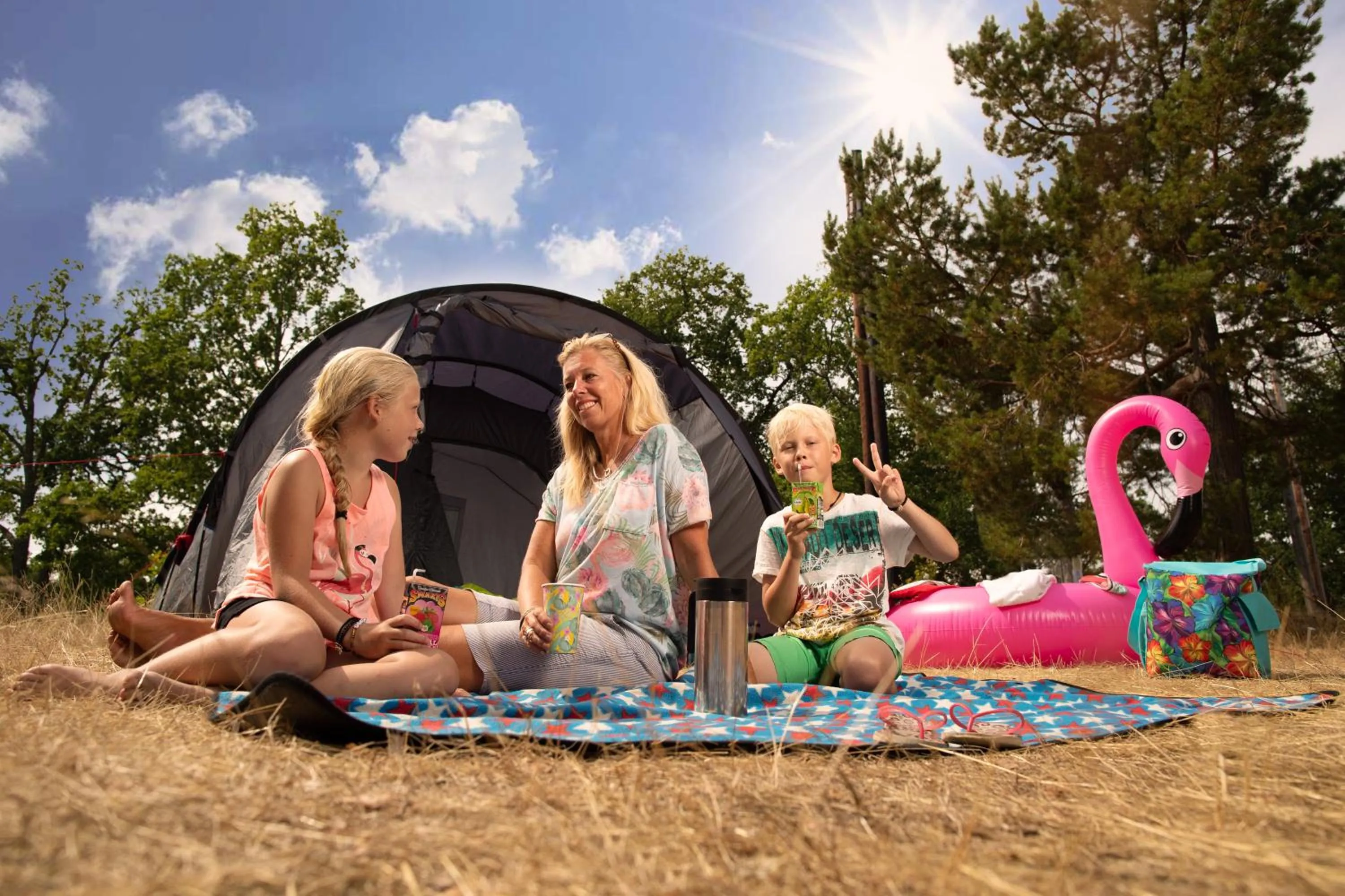 Family in Västervik Resort