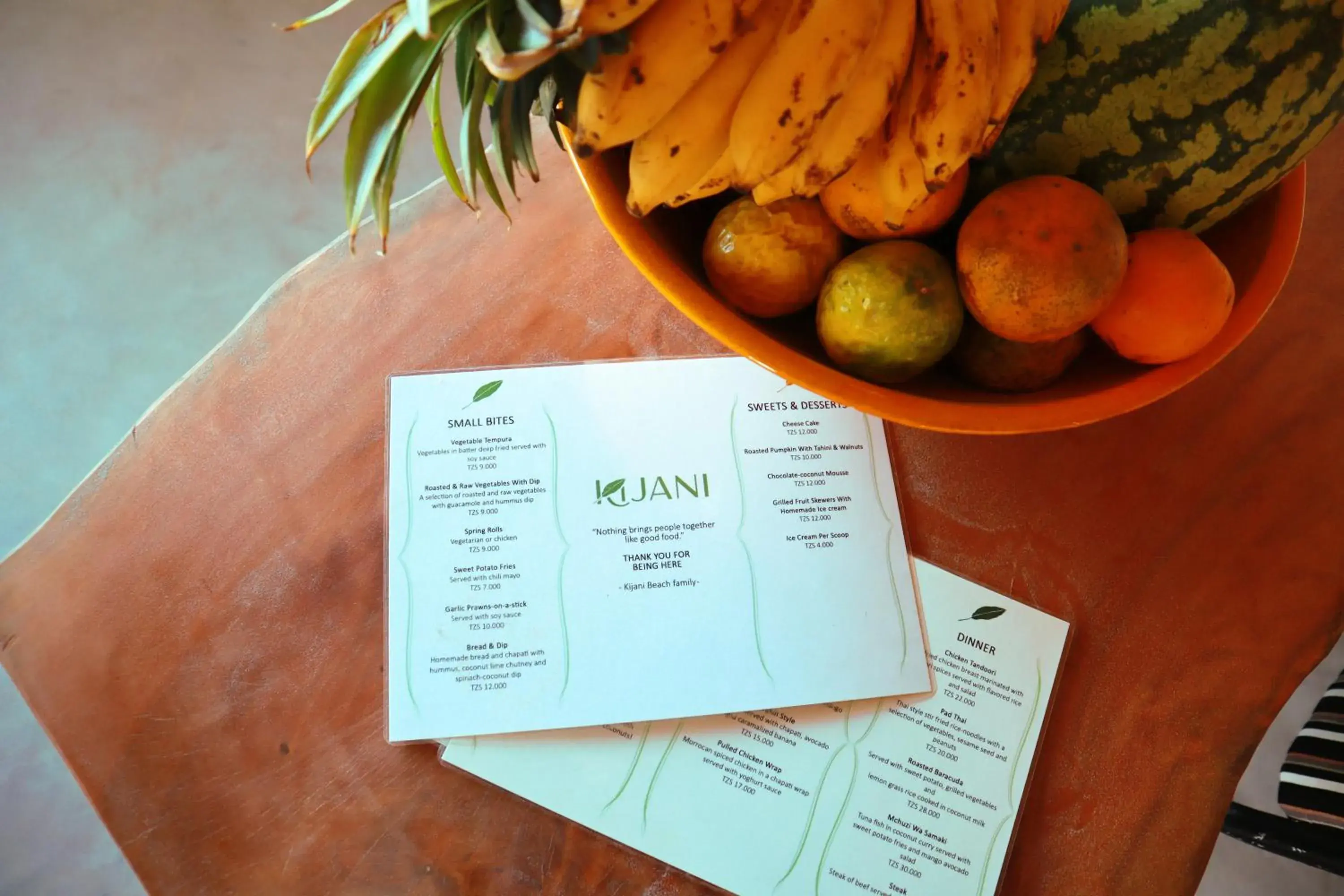 Restaurant/places to eat in Kijani Beach Villas Restaurant/places to eat in Kijani Beach Villas