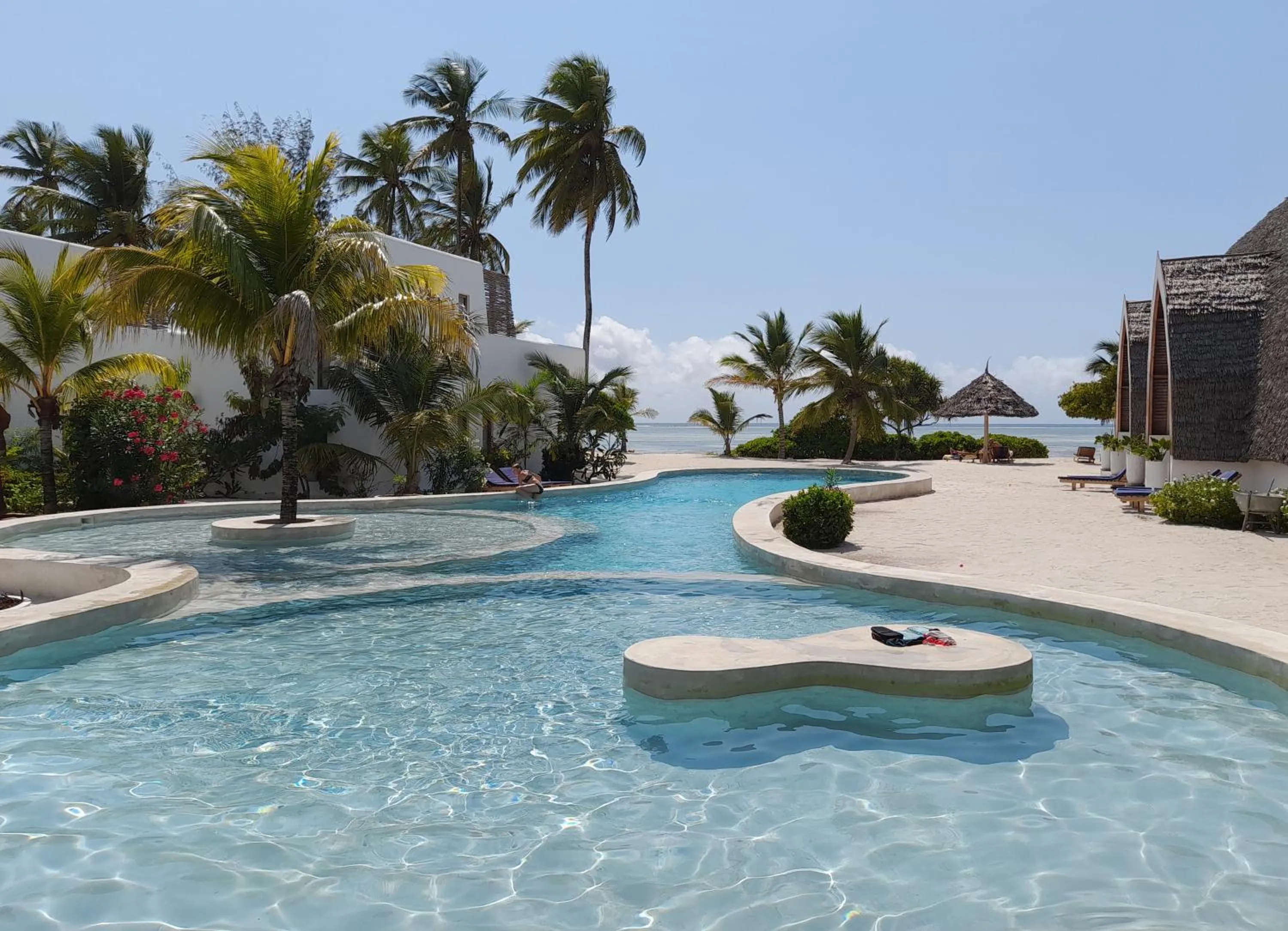 Pool view in Kijani Beach Villas