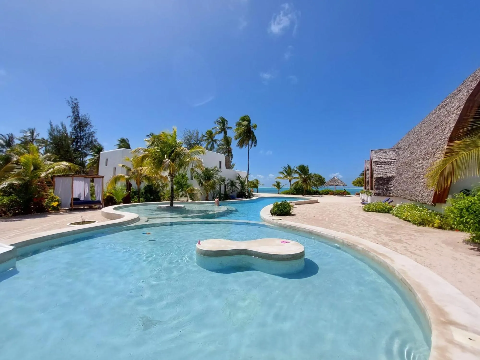 Pool view in Kijani Beach Villas