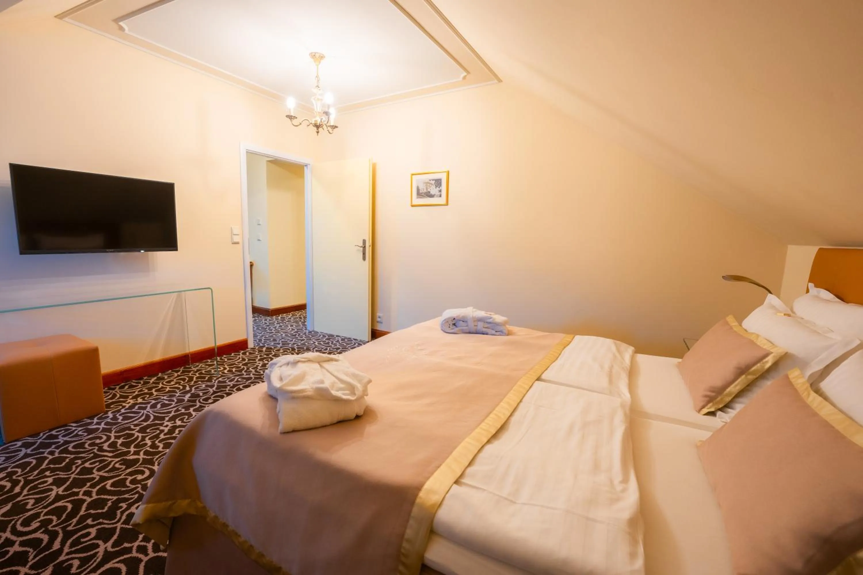 Bed in Chateau St. Havel - Wellness Hotel