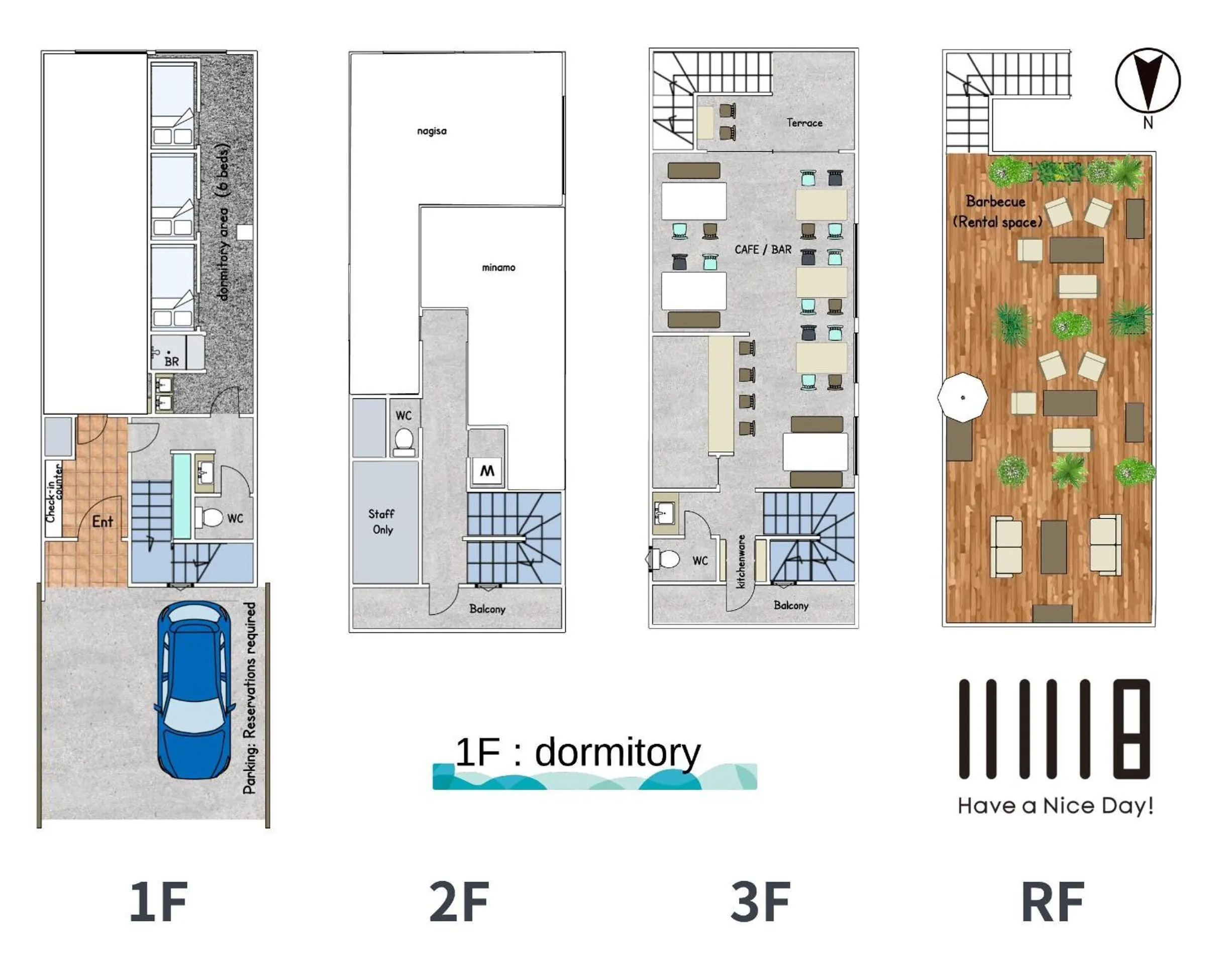 Hostel Have a Nice Day! ドミトリー 個室ルームあり#HVNI