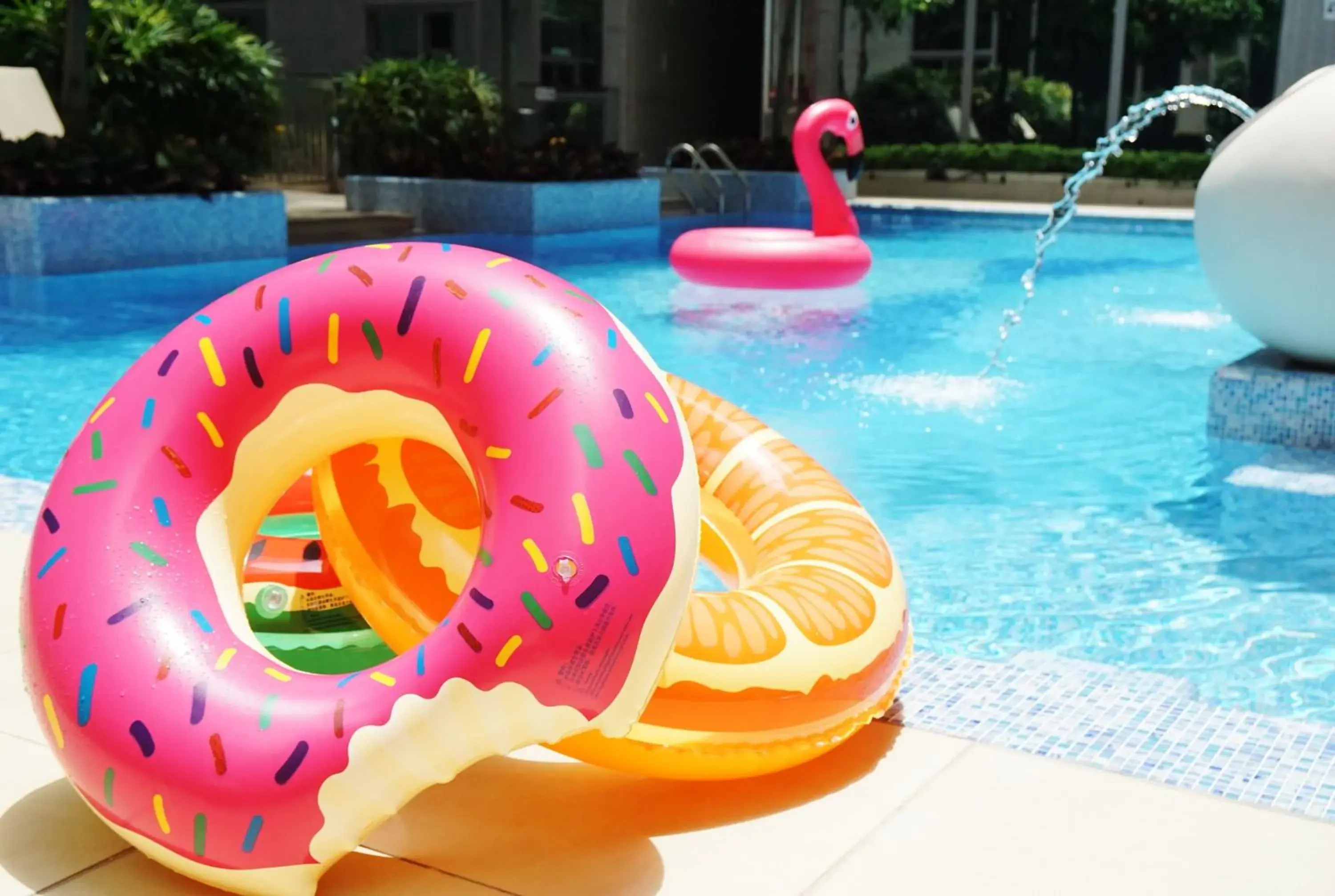 Swimming pool in Dorsett Tsuen Wan, Hong Kong Swimming pool in Dorsett Tsuen Wan, Hong Kong