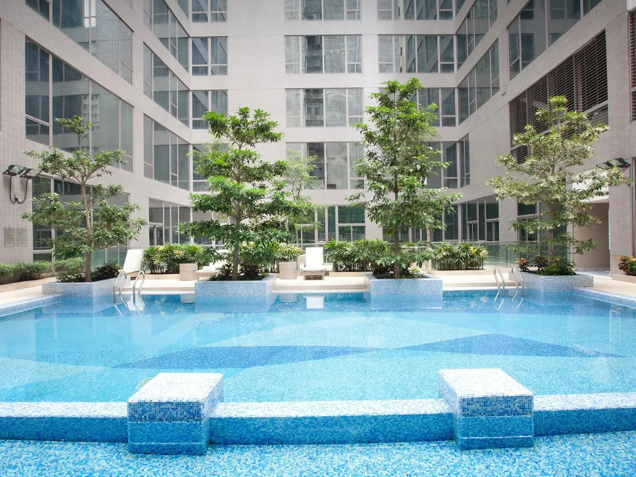 Swimming pool in Dorsett Tsuen Wan, Hong Kong Swimming pool in Dorsett Tsuen Wan, Hong Kong