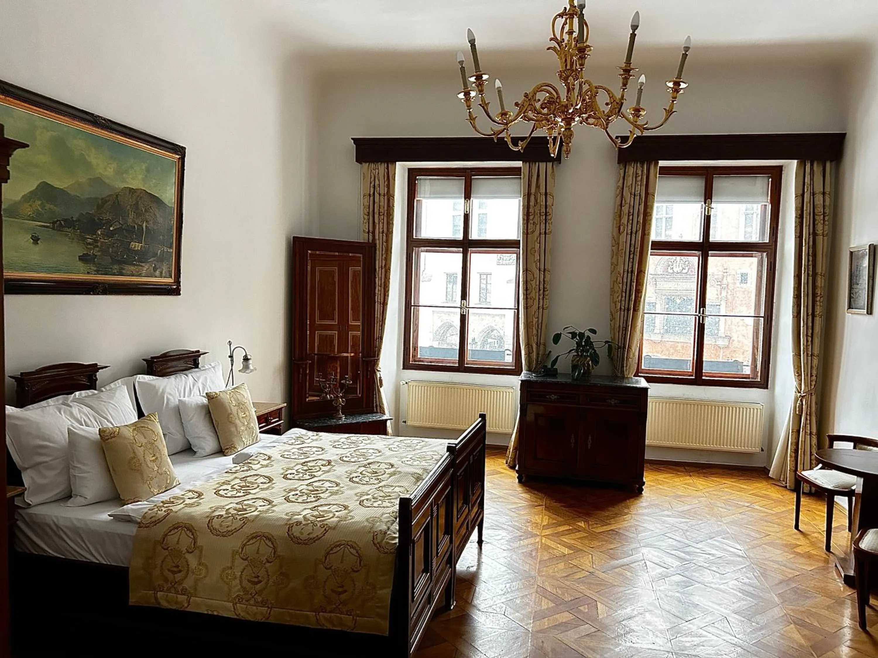 Bed in Grand Hotel Praha