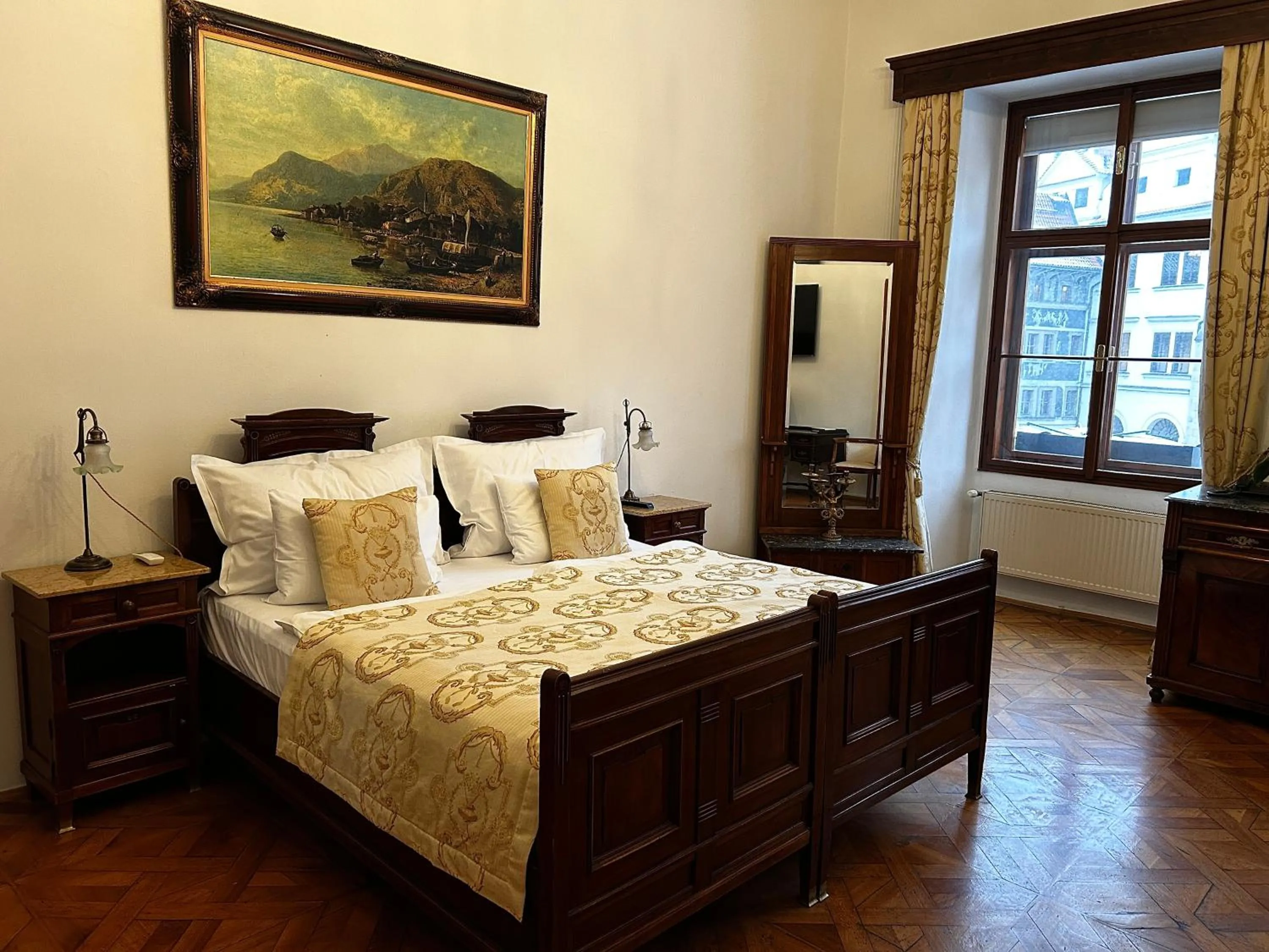 Bed in Grand Hotel Praha