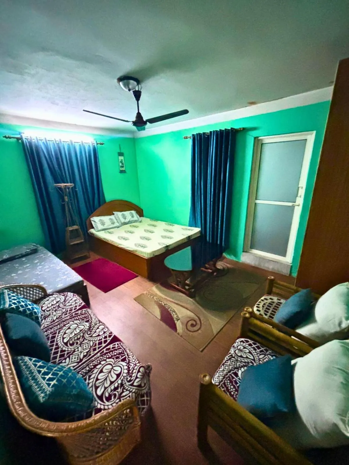 Bed in Deepjyoti Inn