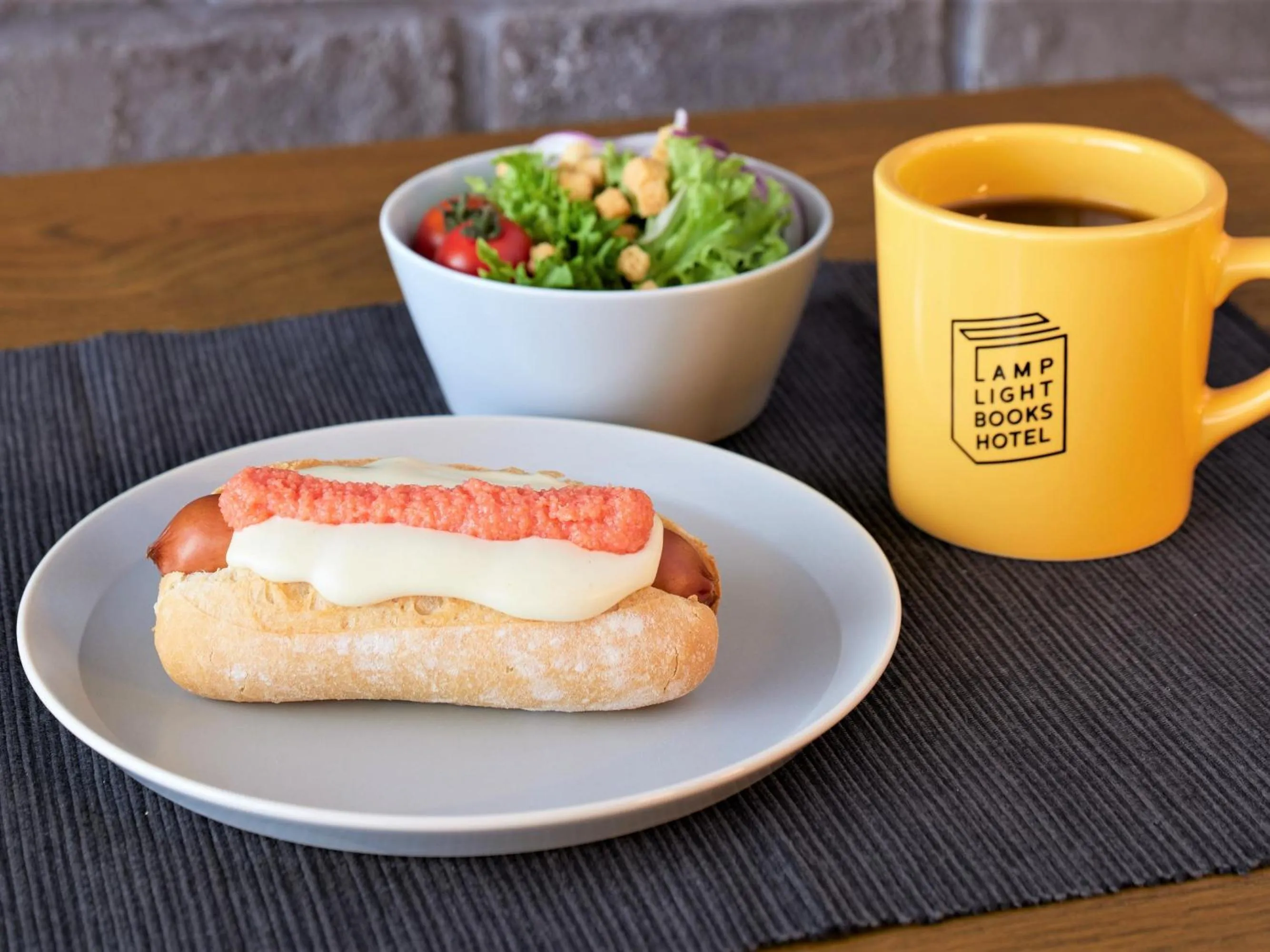 Breakfast in LAMP LIGHT BOOKS HOTEL fukuoka