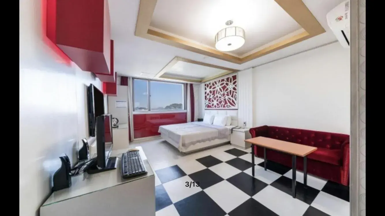 Bed in Yeosu Beach Hotel Bed in Yeosu Beach Hotel