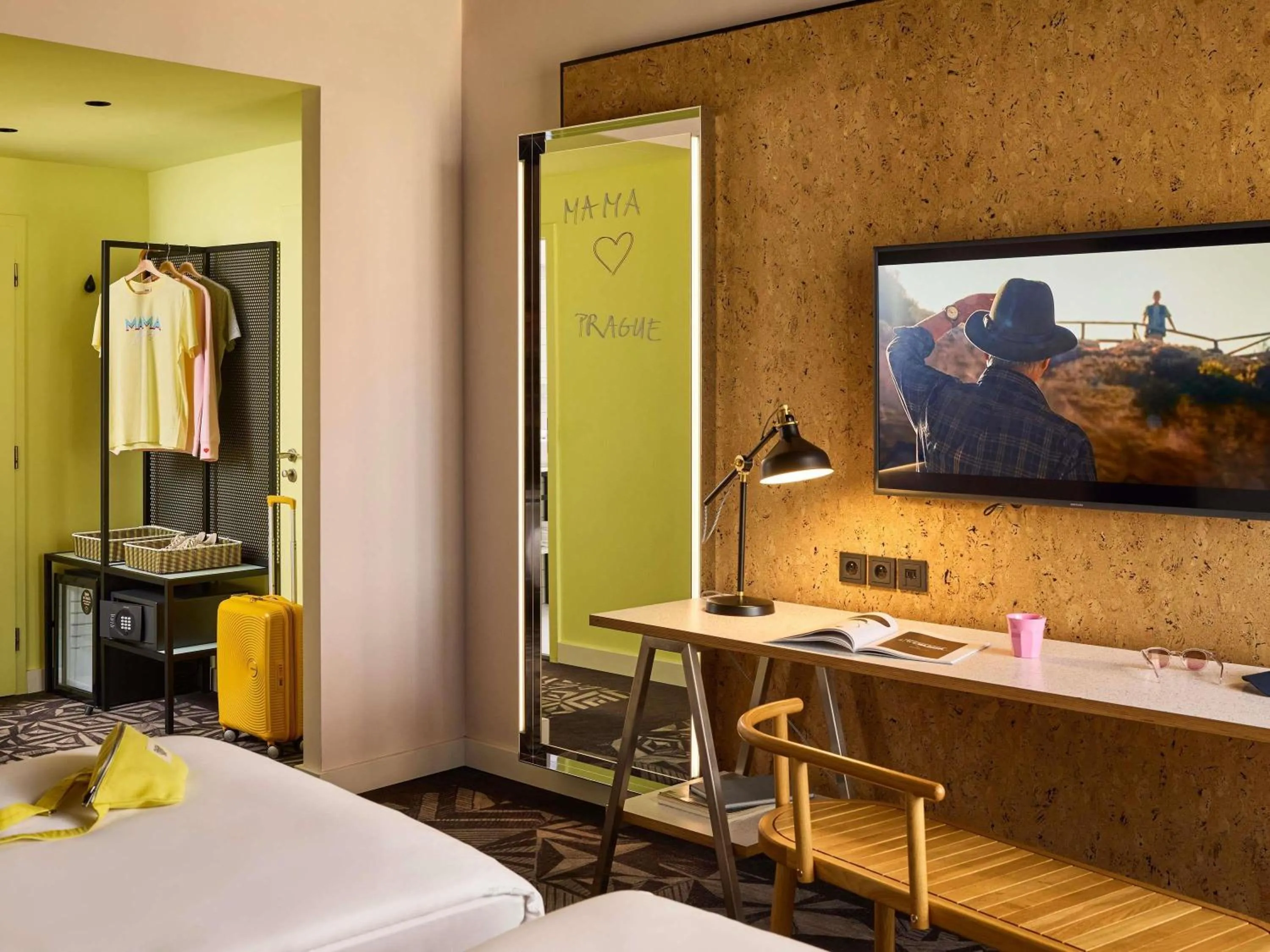 Bedroom, Bed in Mama Shelter Prague