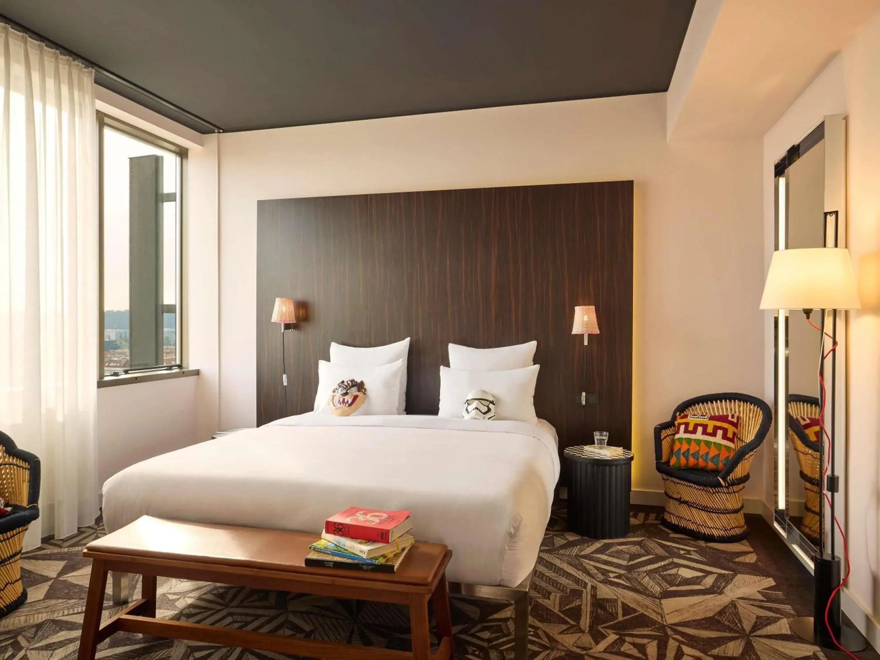 Bedroom, Bed in Mama Shelter Prague Bedroom, Bed in Mama Shelter Prague