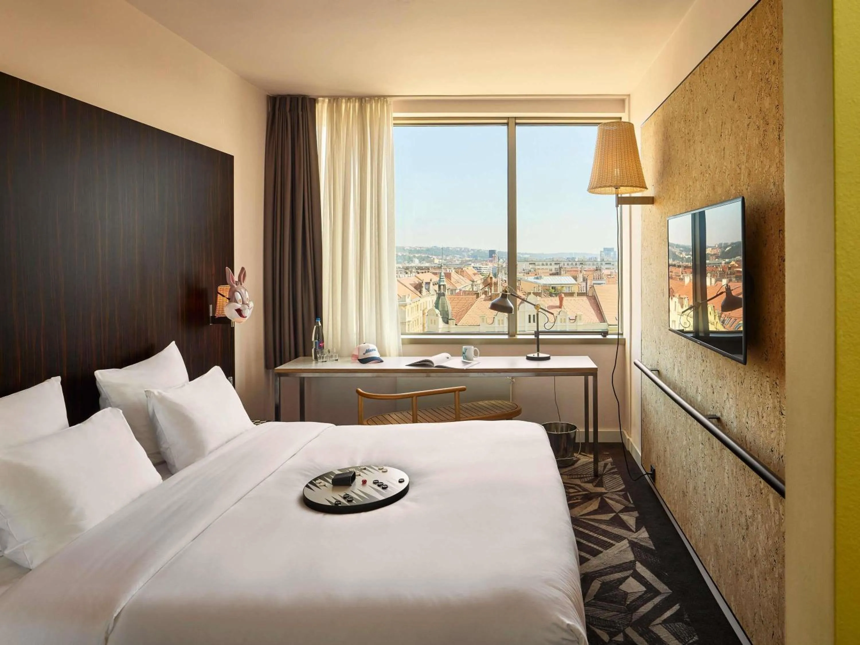 Bedroom, Bed in Mama Shelter Prague