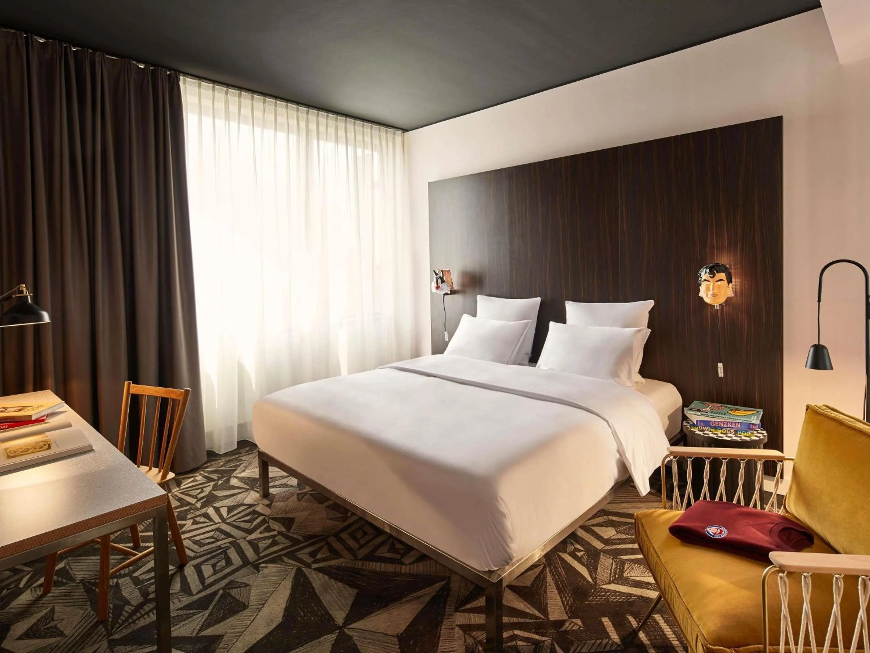 Bedroom, Bed in Mama Shelter Prague