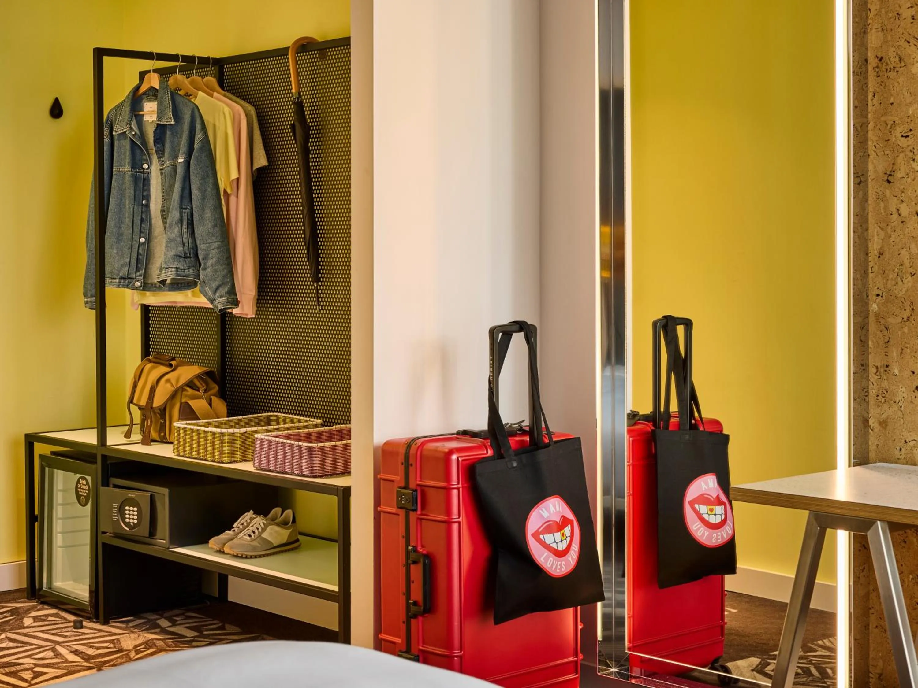 Bedroom in Mama Shelter Prague