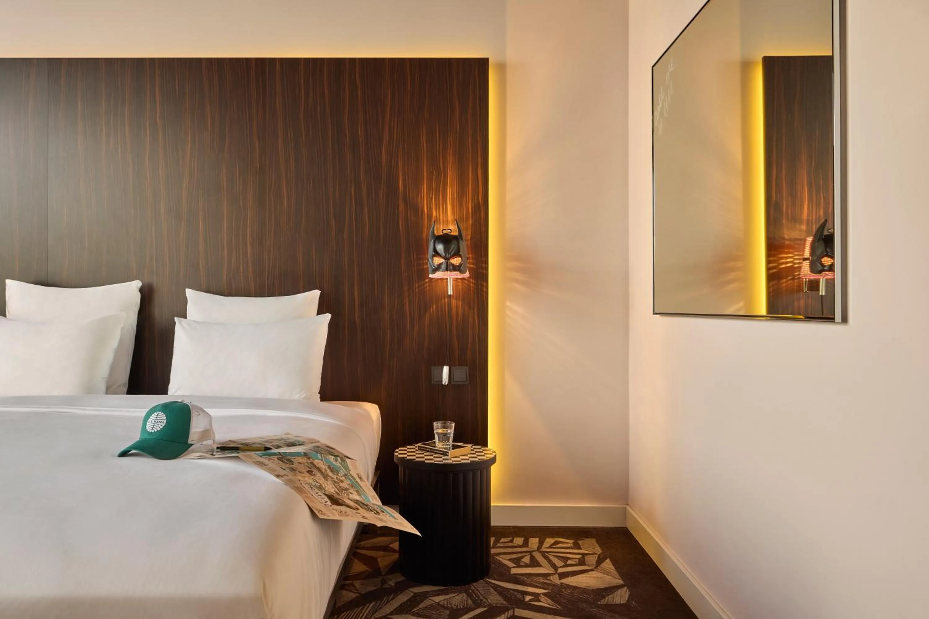 Bed in Mama Shelter Prague