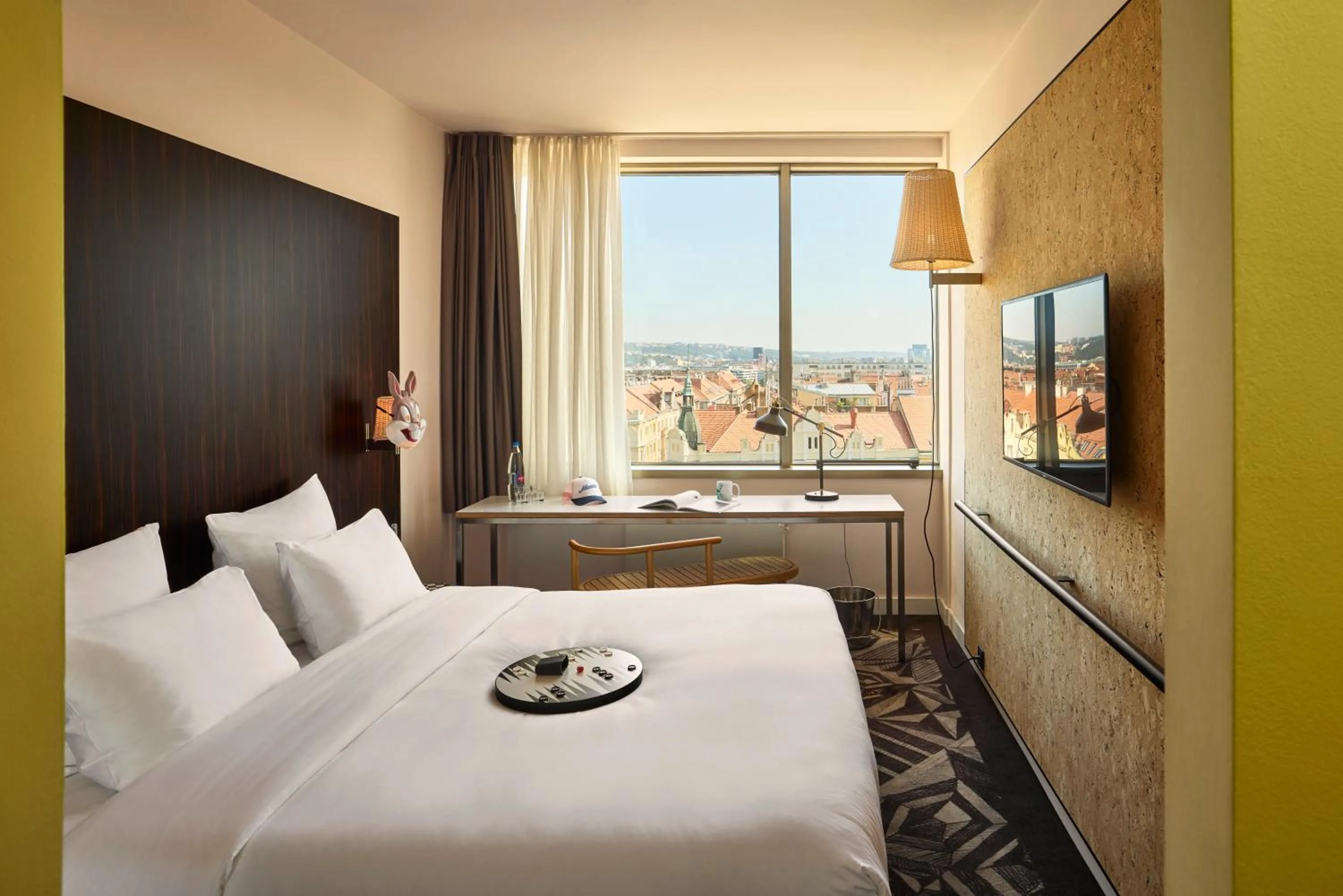 Bed in Mama Shelter Prague