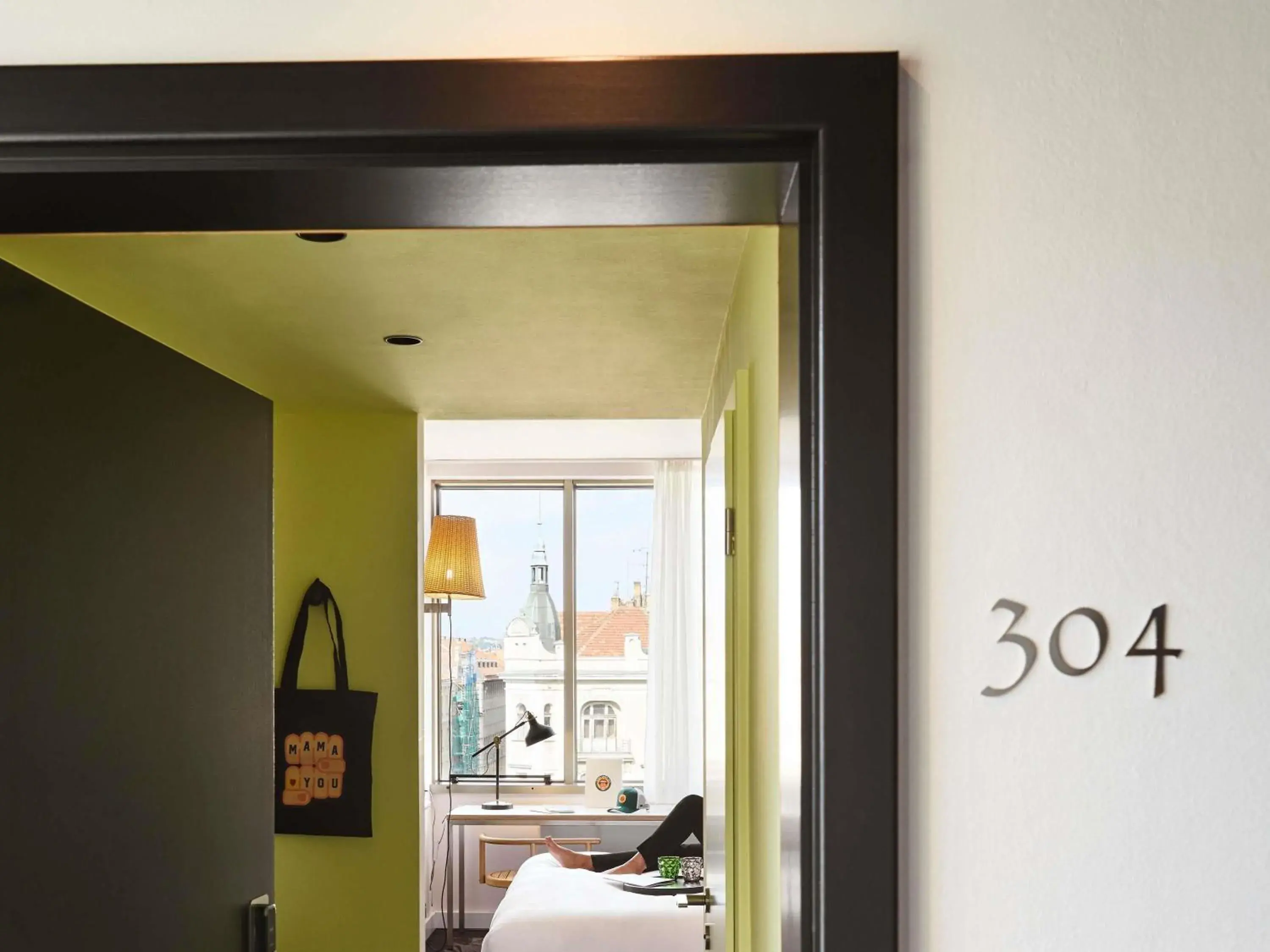 Bedroom in Mama Shelter Prague Bedroom in Mama Shelter Prague