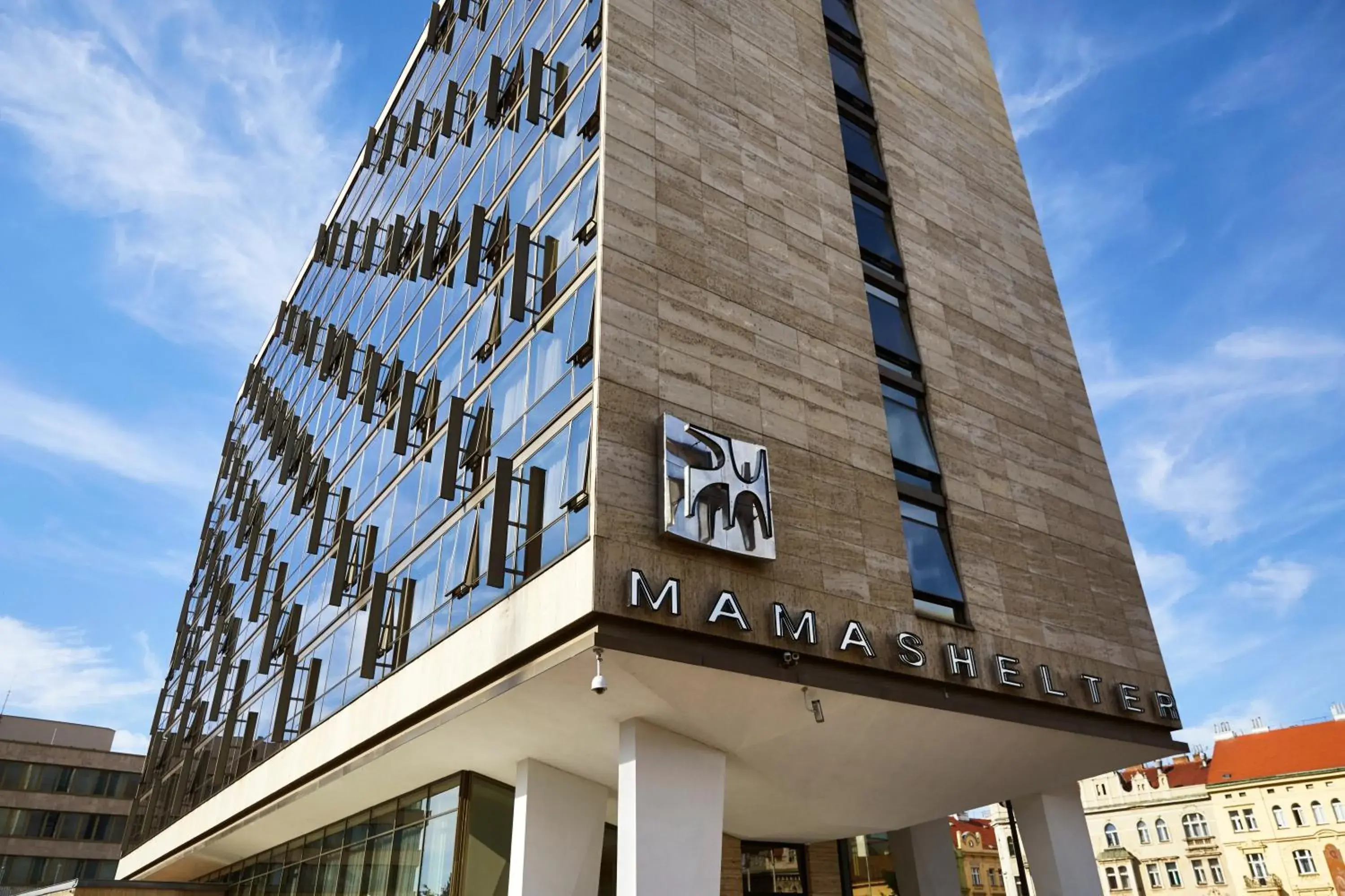 Facade/entrance in Mama Shelter Prague Facade/entrance in Mama Shelter Prague