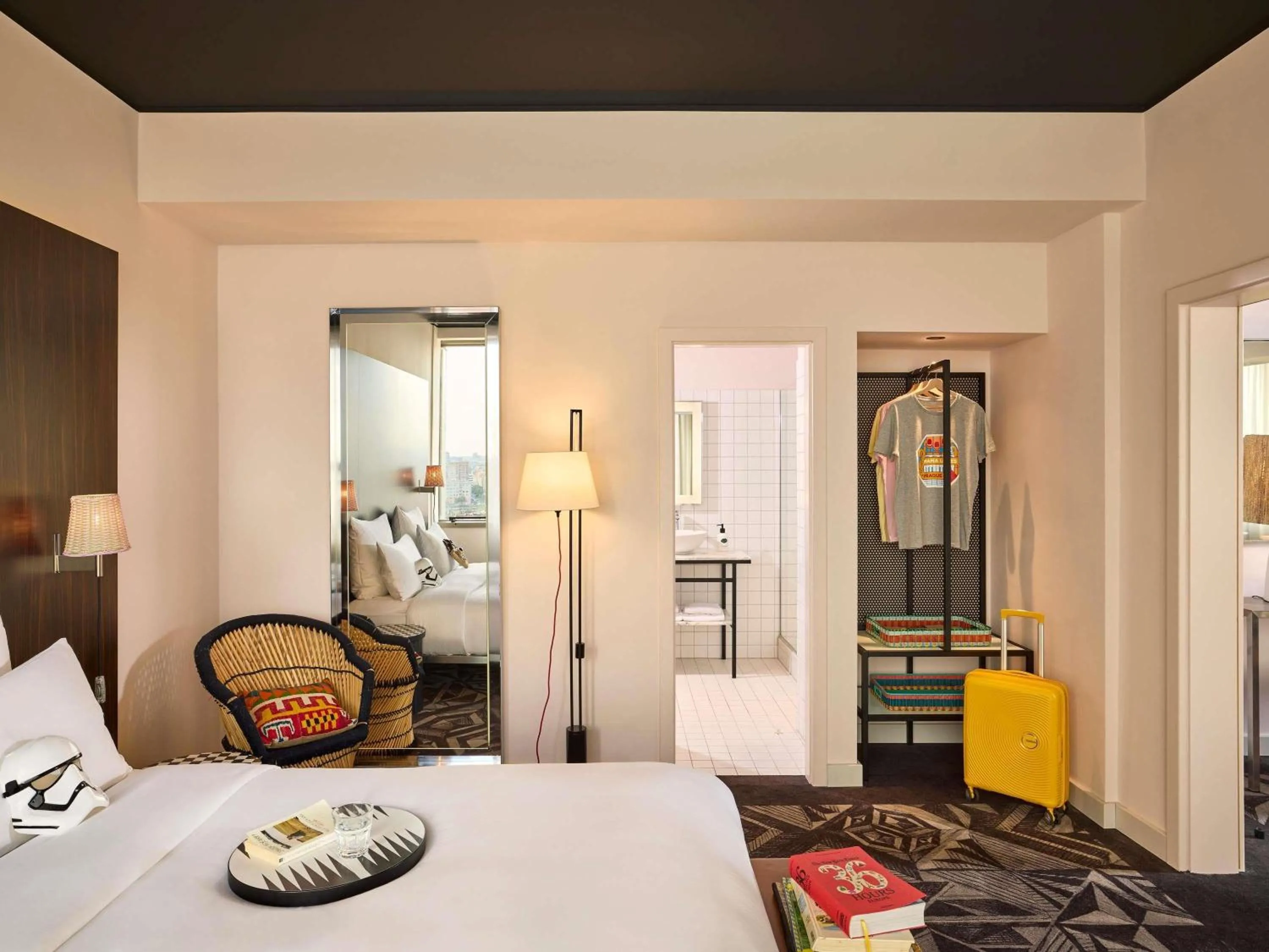 Bedroom, Bed in Mama Shelter Prague