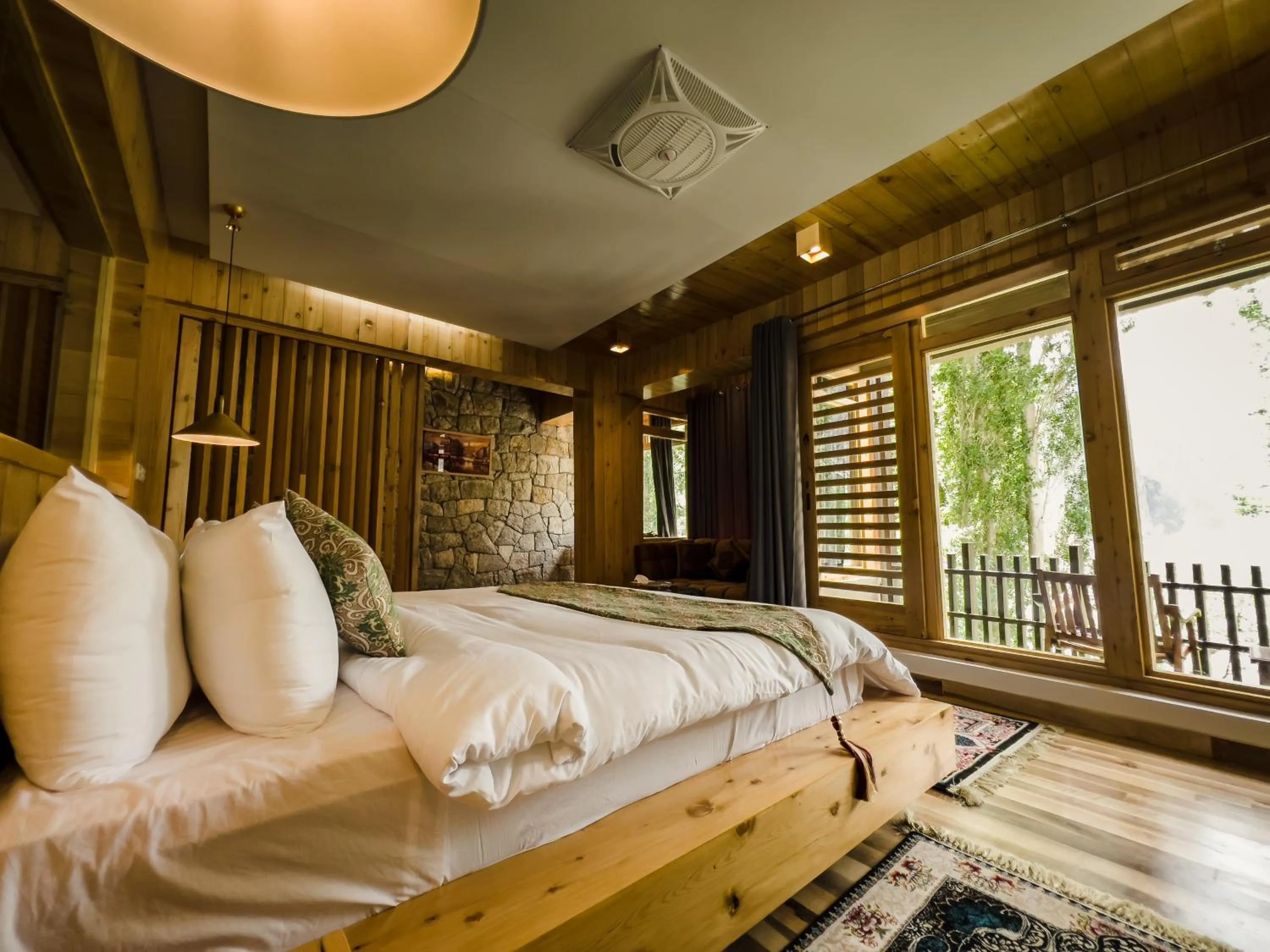 Bed in Famree Resort Hunza