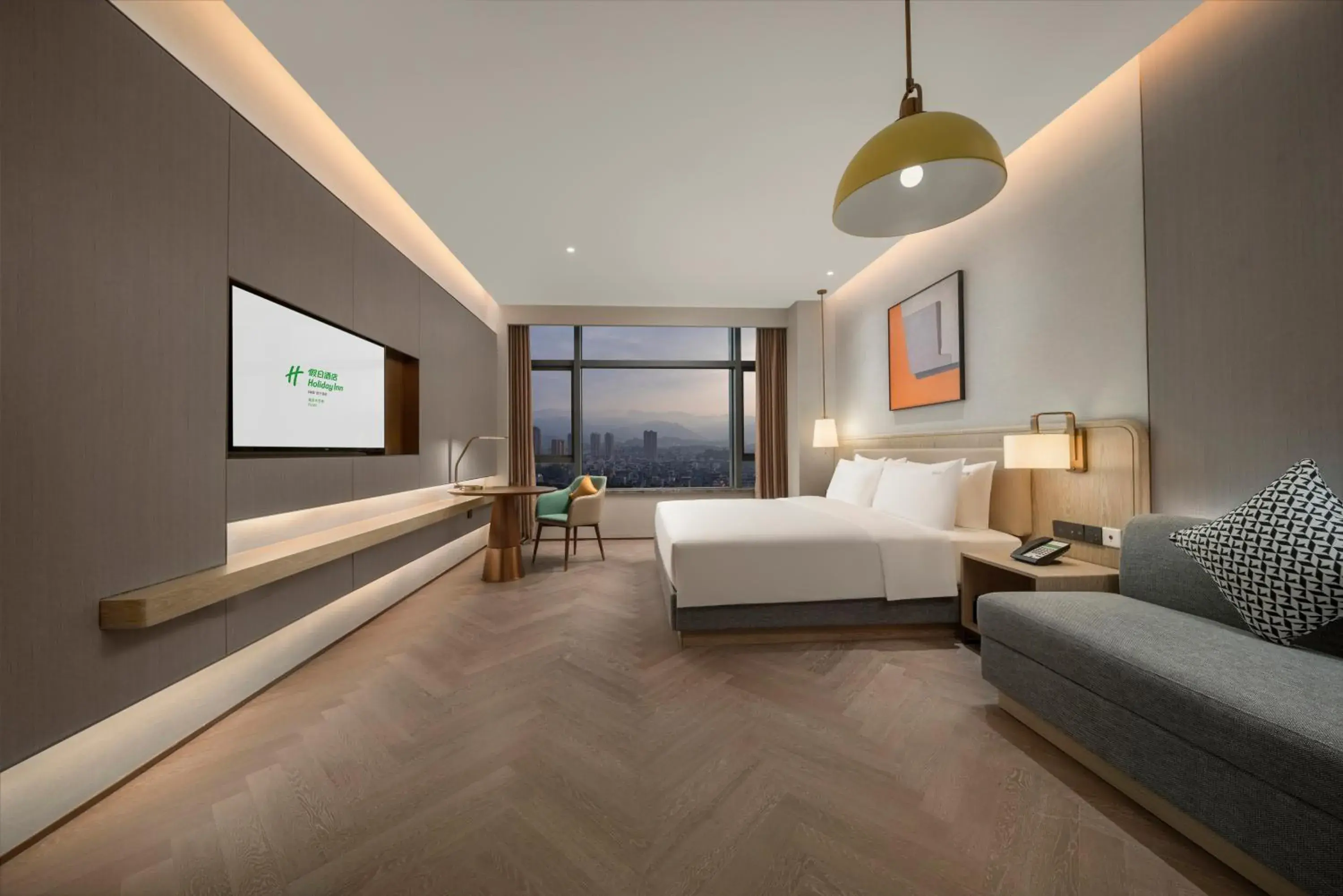 Standard King Room with Creek View - Smoking in Holiday Inn Fu'an Standard King Room with Creek View - Smoking in Holiday Inn Fu'an