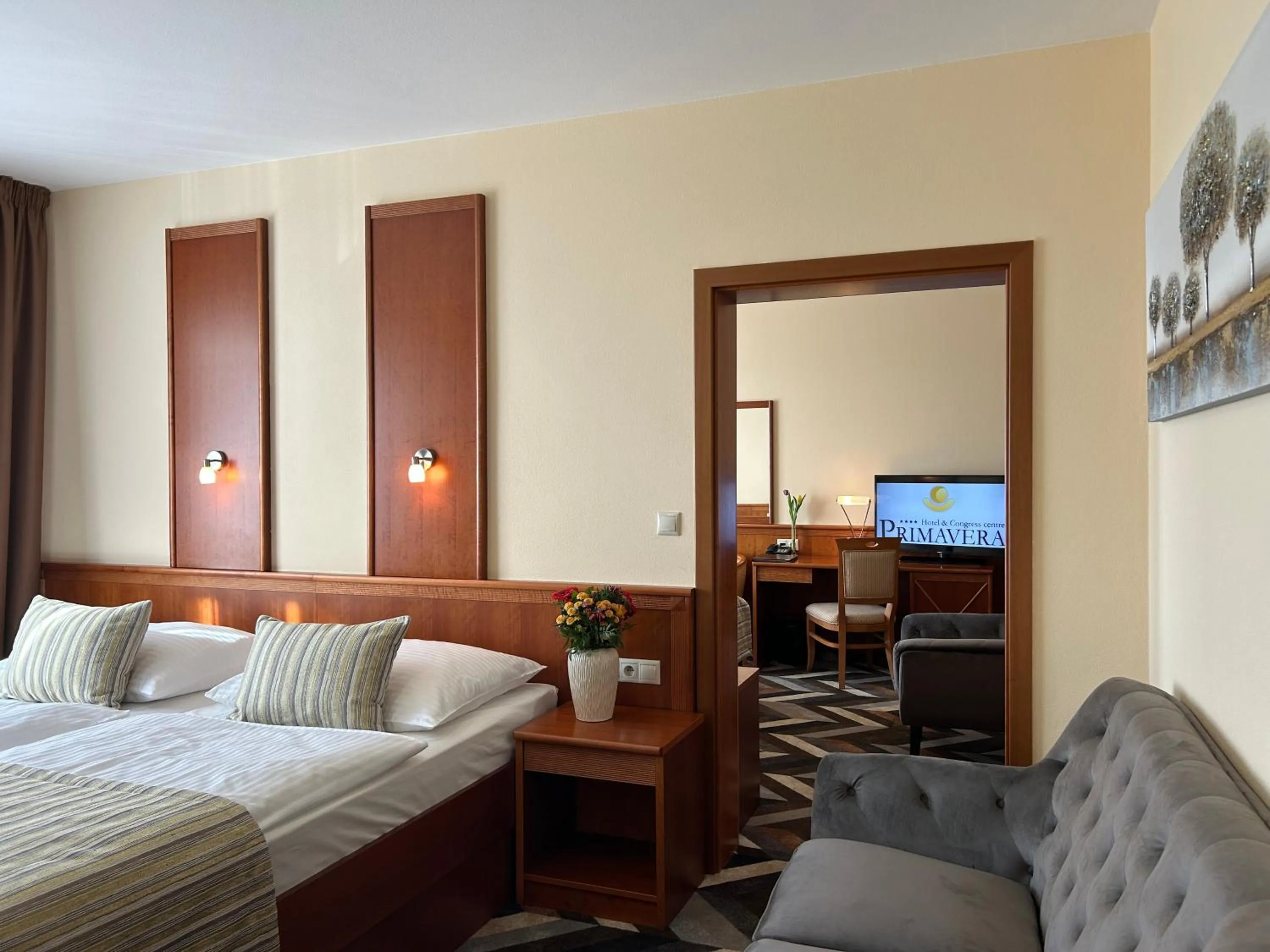 Bed in PRIMAVERA Hotel & Congress centre