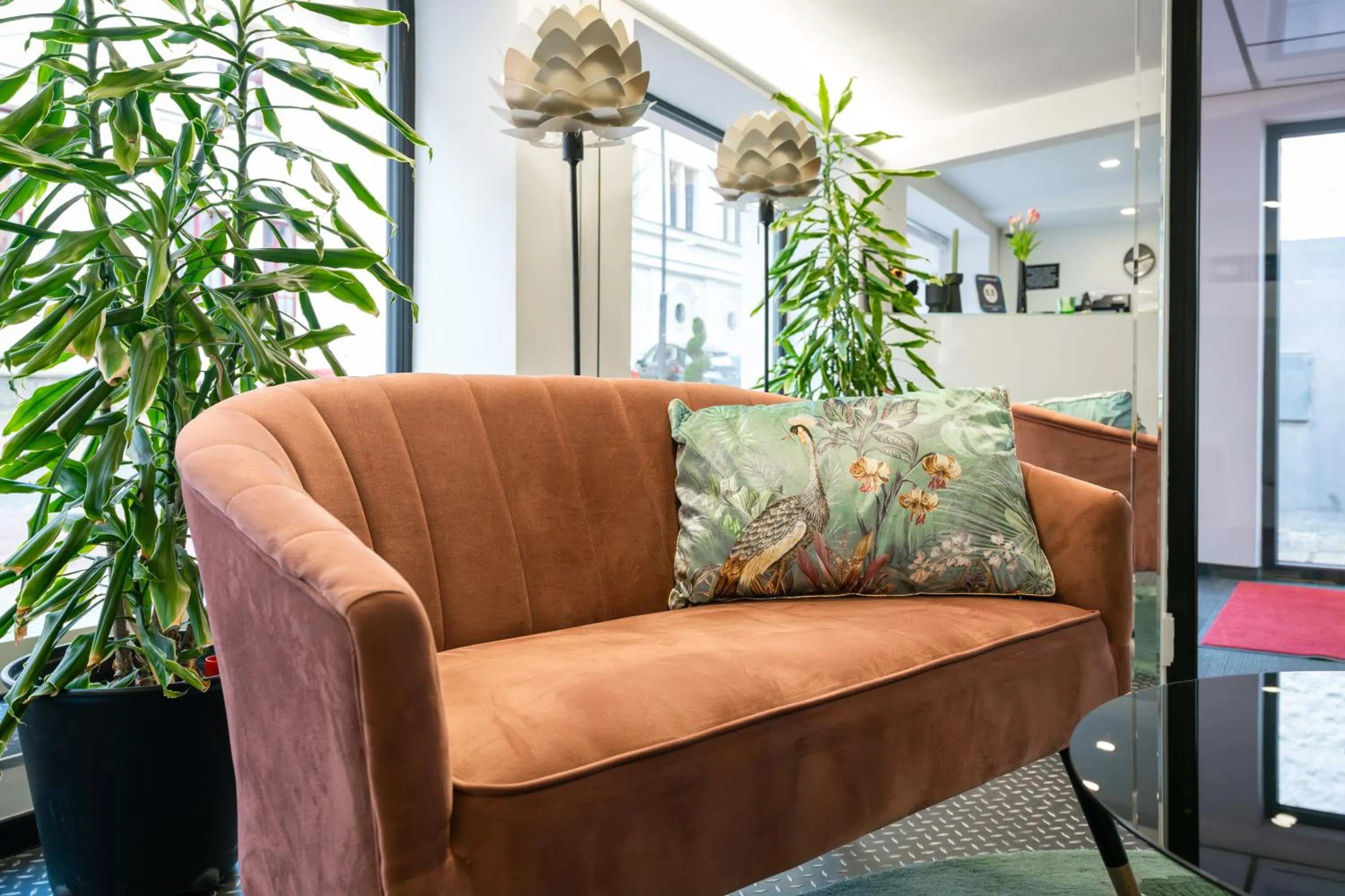 Lobby or reception in Hotel Plzeň