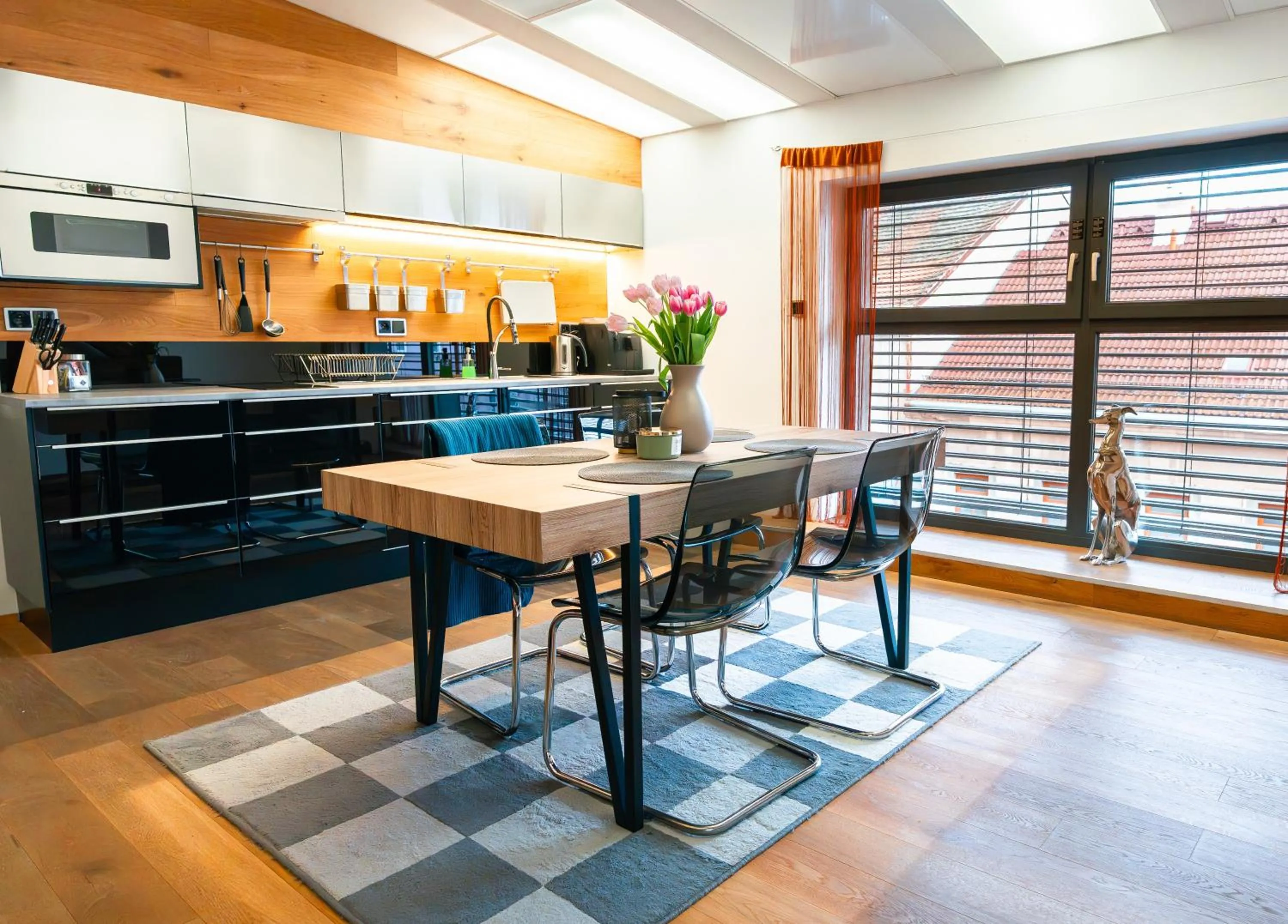 Kitchen or kitchenette in Hotel Plzeň