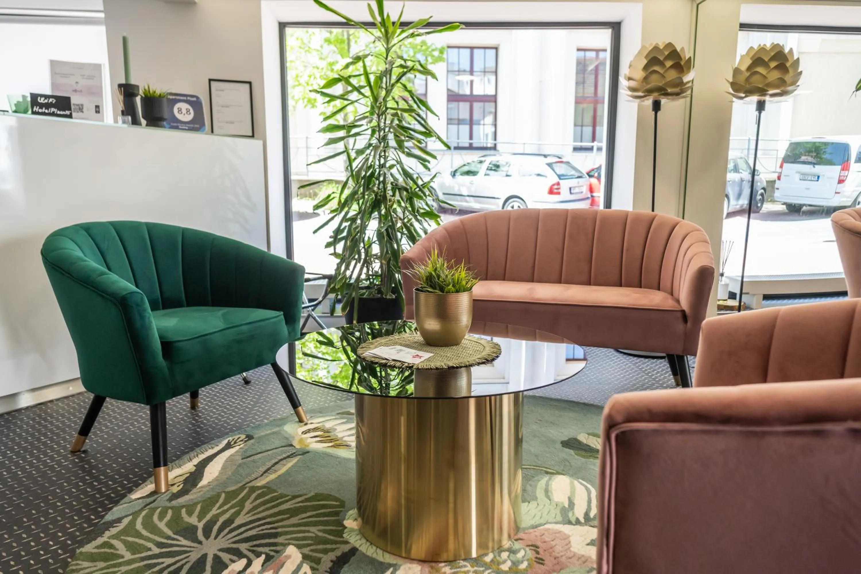 Lobby or reception in Hotel Plzeň