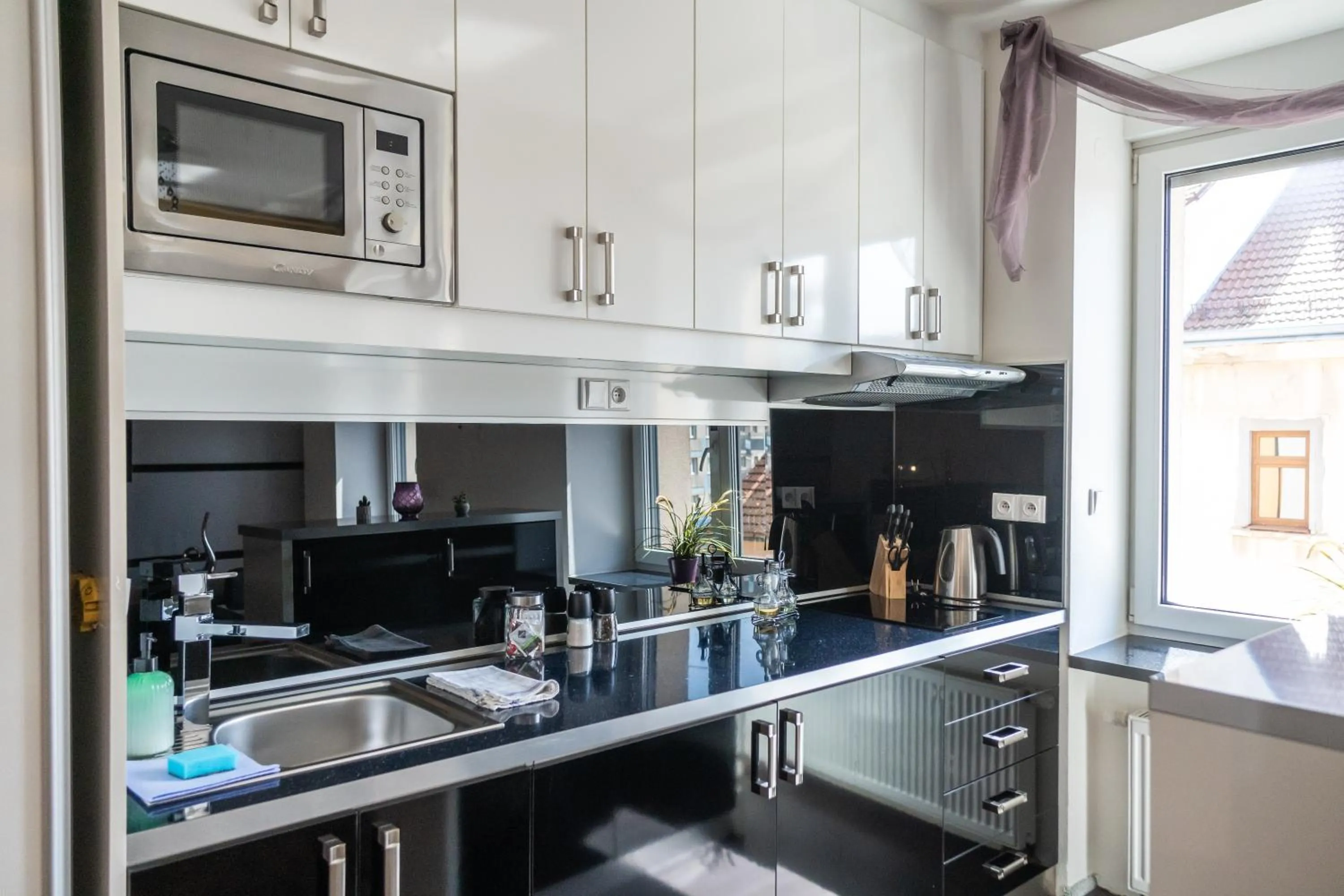 Kitchen or kitchenette in Hotel Plzeň