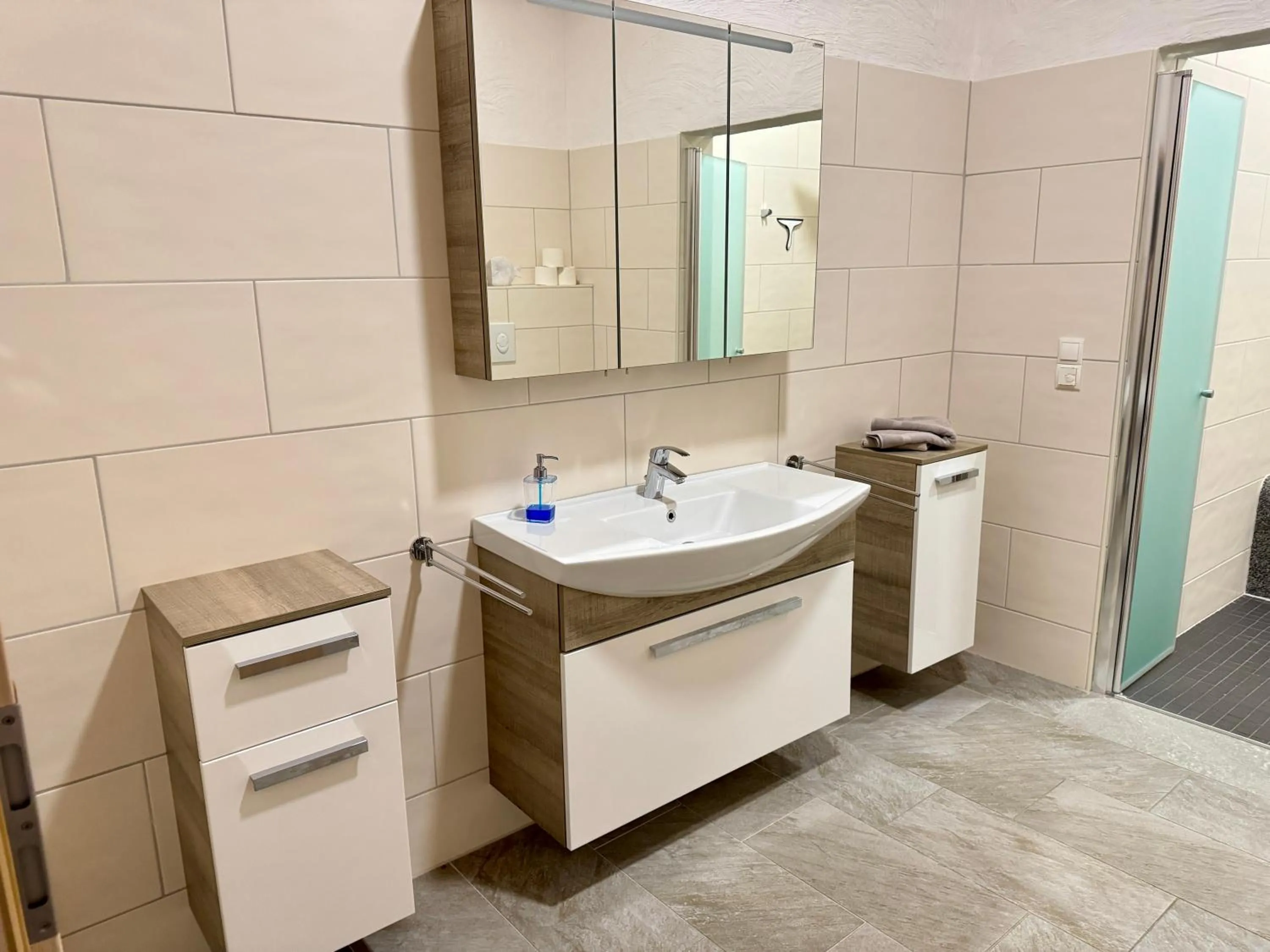 Bathroom in Villa Moorstern am Badesee Tannenhausen