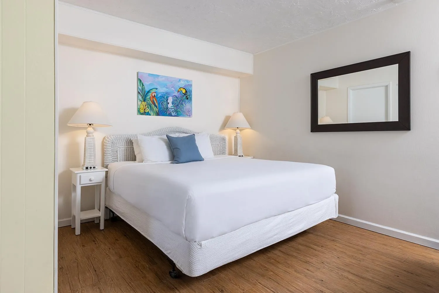 Bed in Gulf View Waterfront Resort