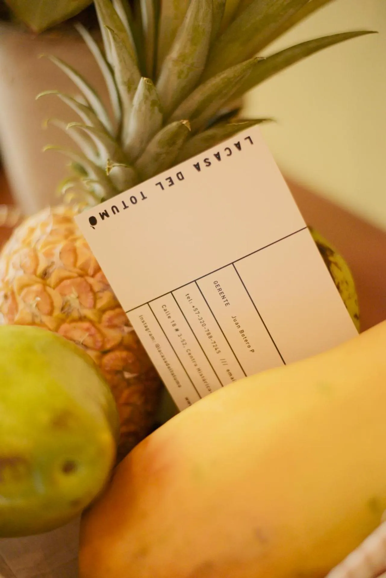 Food in La Casa del Totumo