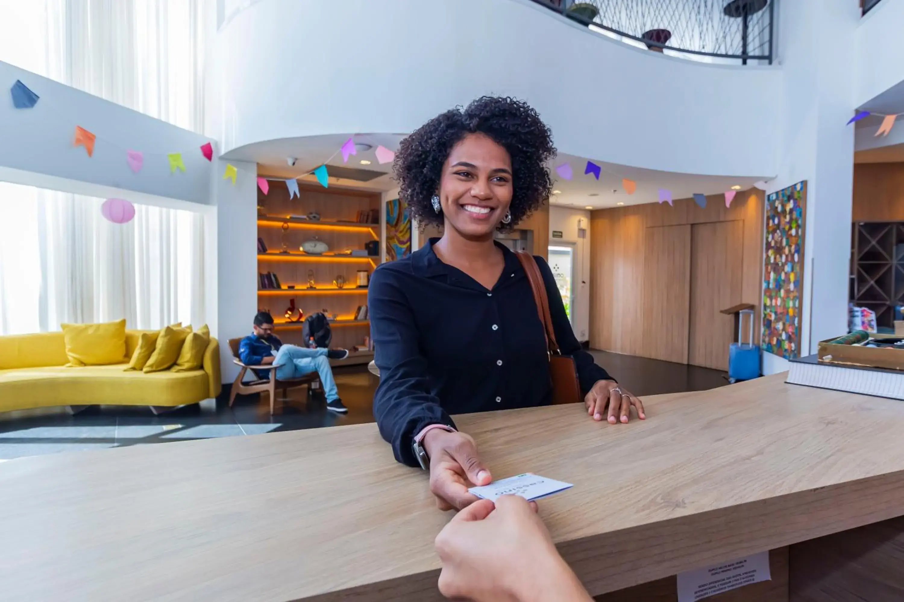 Lobby or reception in Hotel Cassino Tower São José do Rio Preto by Nacional Inn Lobby or reception in Hotel Cassino Tower São José do Rio Preto by Nacional Inn