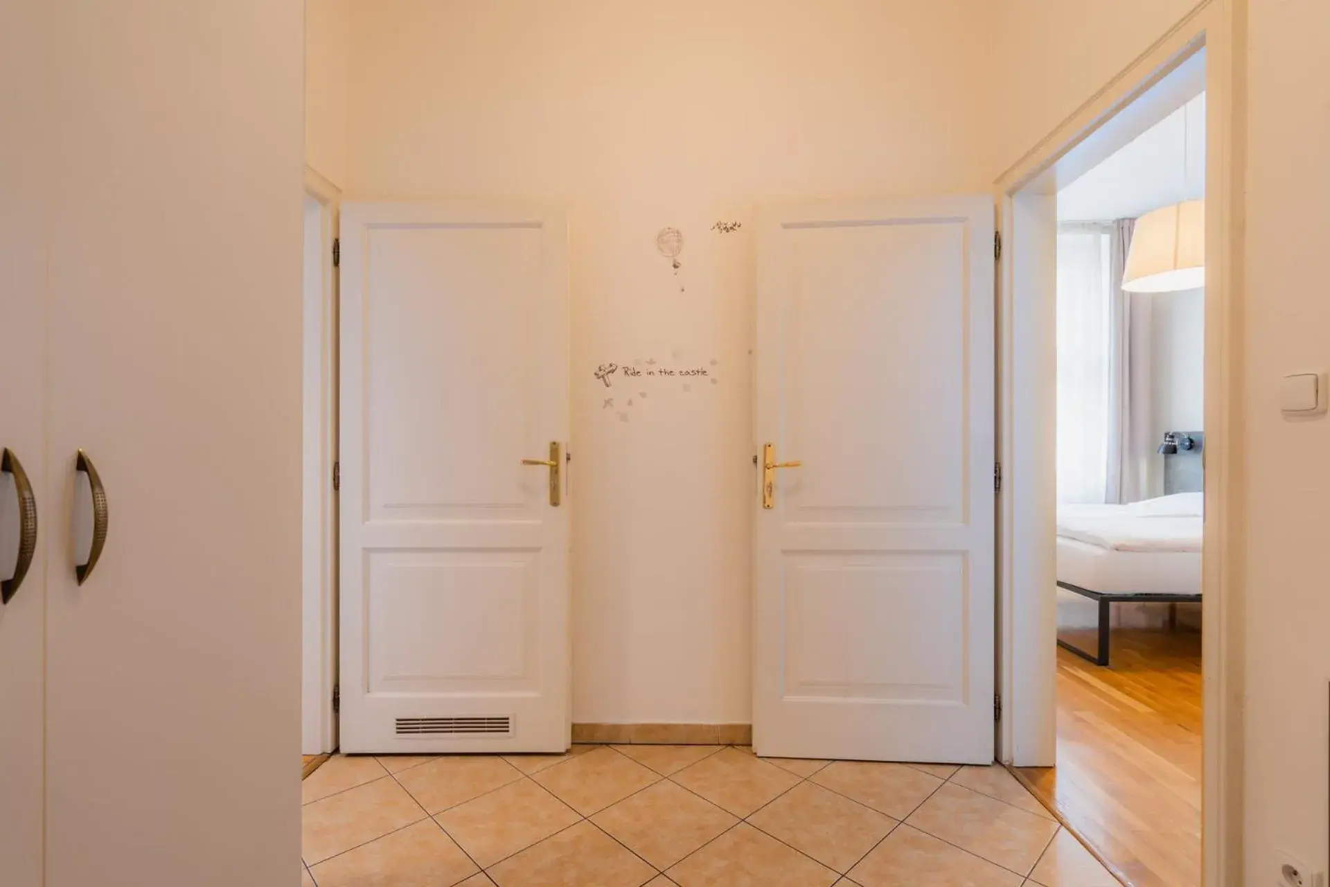 Bed in EA ApartHotel Melantrich Bed in EA ApartHotel Melantrich