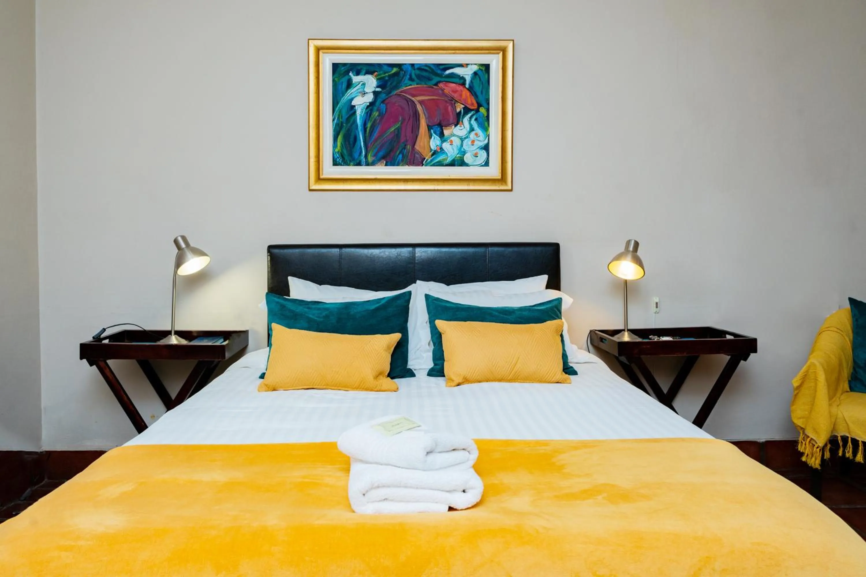 Bed in Riverbank Lodge