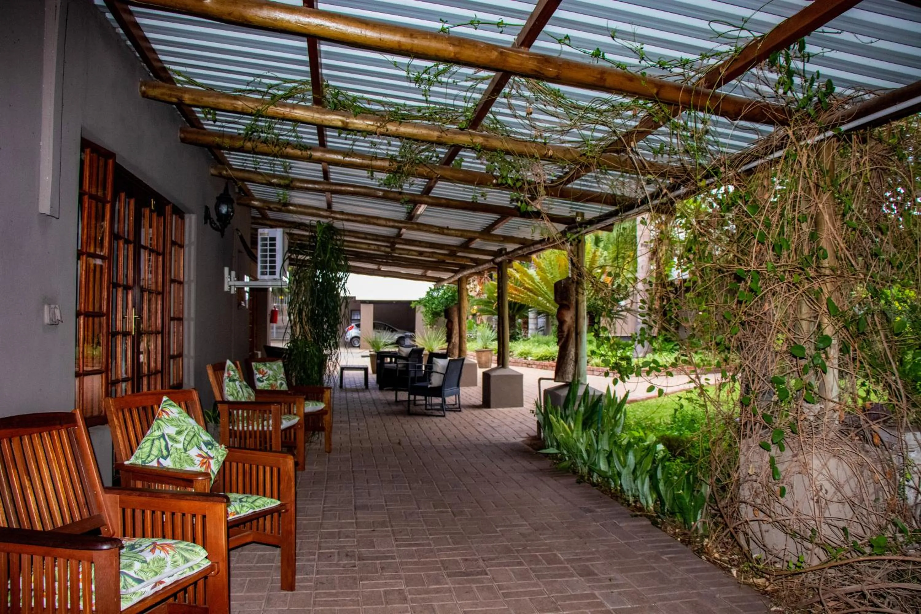 Patio in Riverbank Lodge