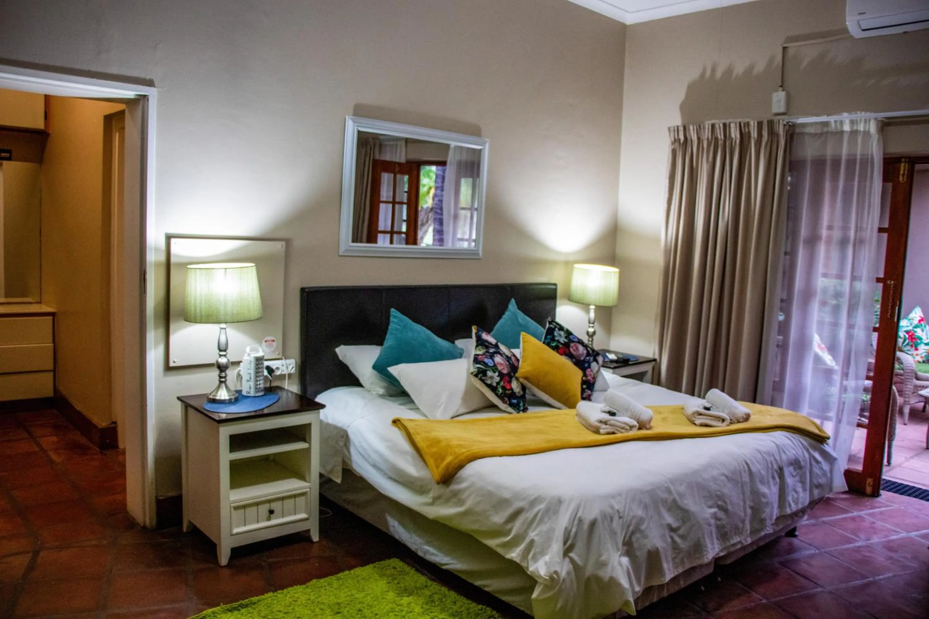 Bed in Riverbank Lodge