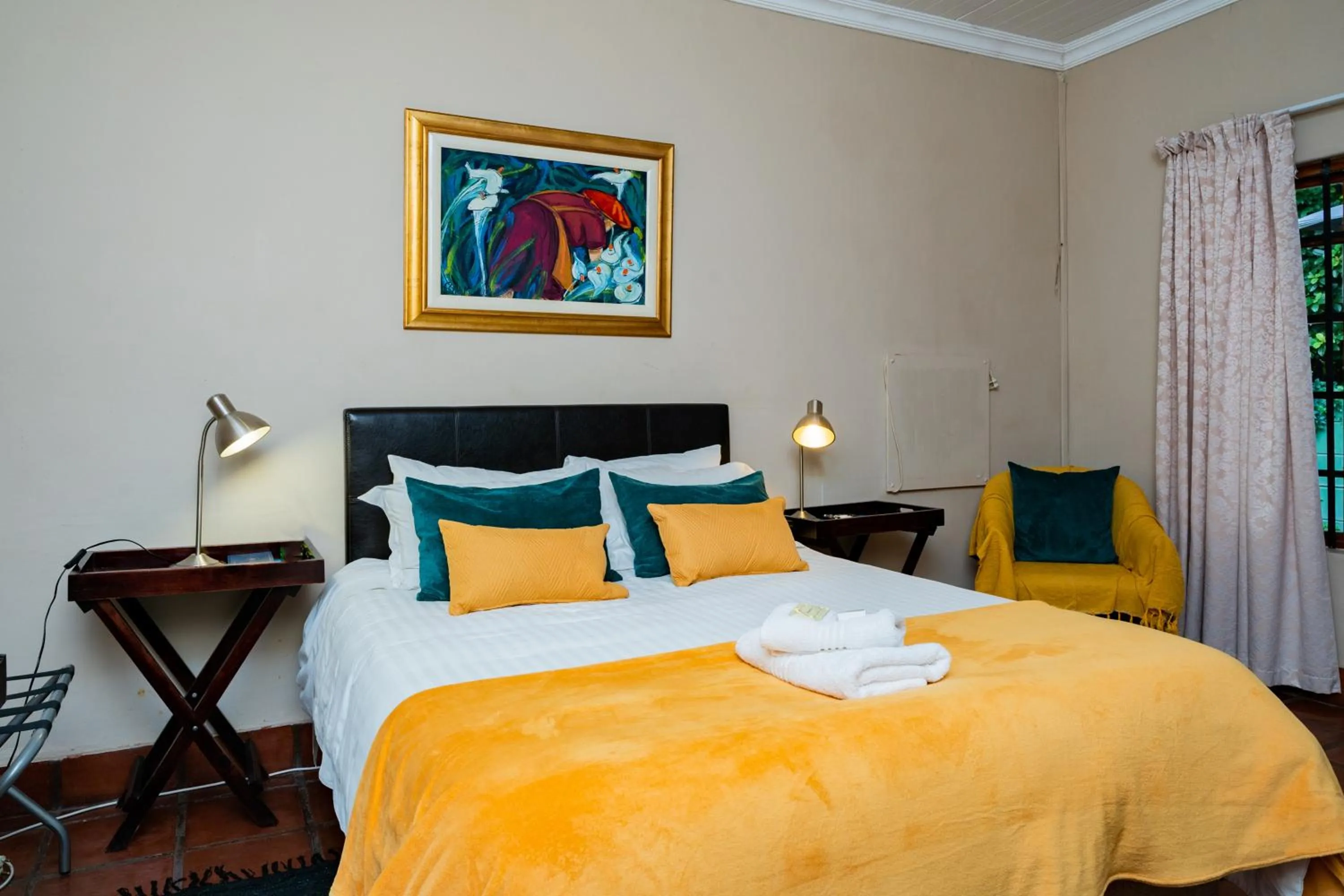 Bed in Riverbank Lodge