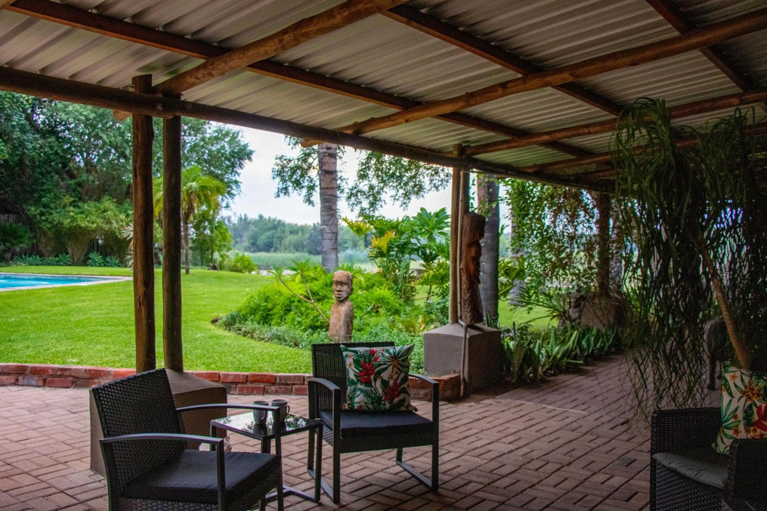 Patio in Riverbank Lodge